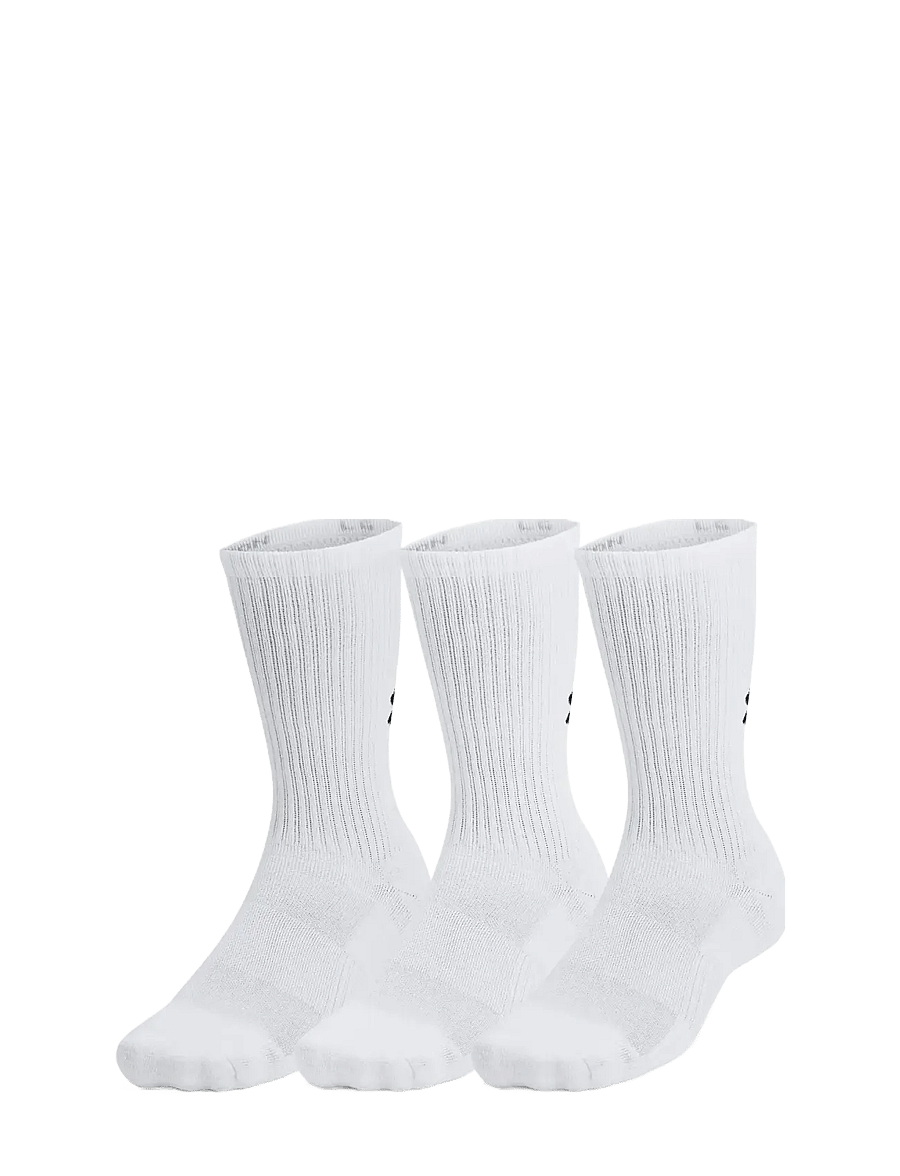 Under Armour - Unisex UA TC 3pk Crew - chaussettes de sport - white - 3