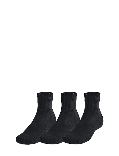 Under Armour Unisex UA TC 3pk Qtr - Riided - BLACK / black