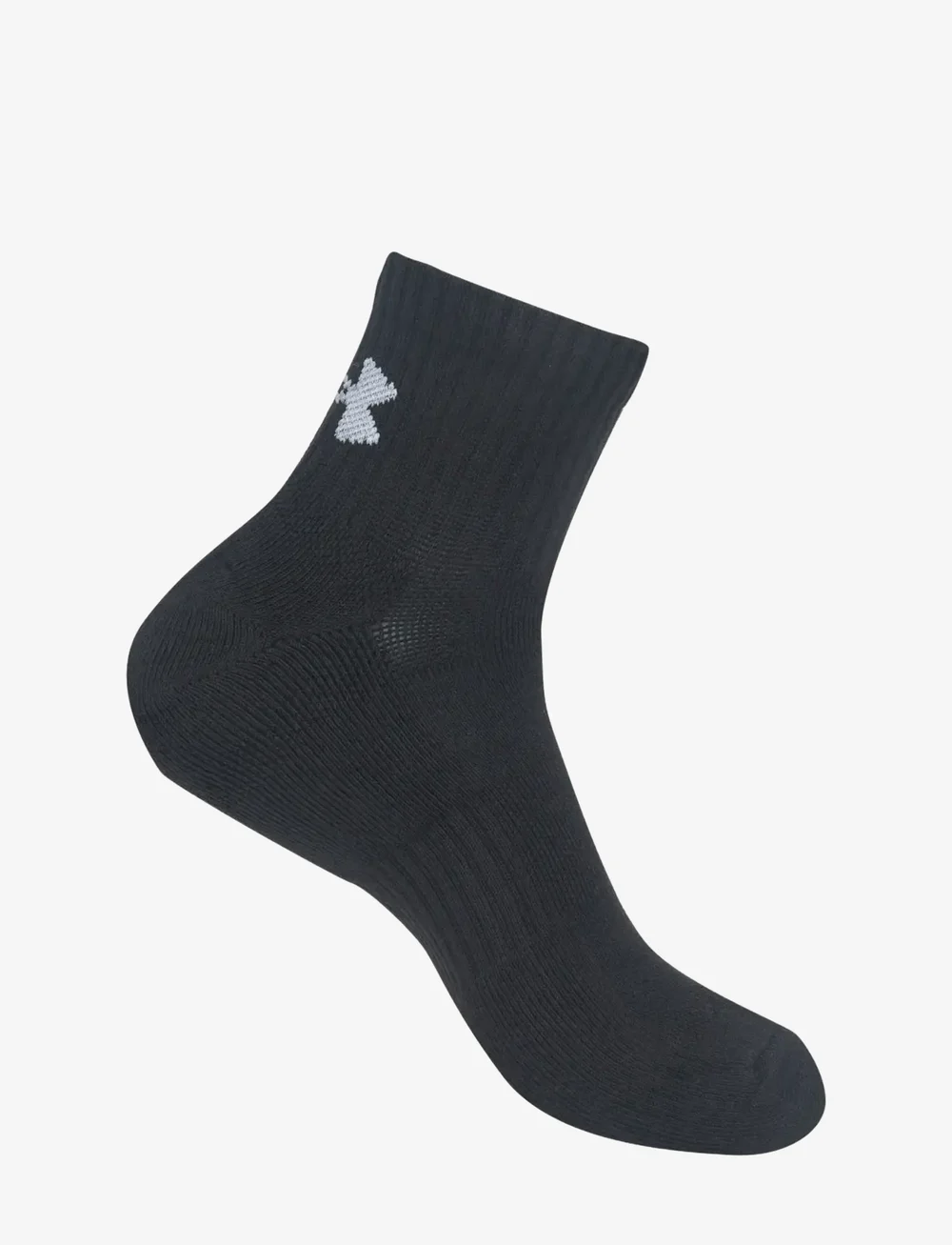 Under Armour - Unisex UA TC 3pk Qtr - träningsstrumpor - black - 3