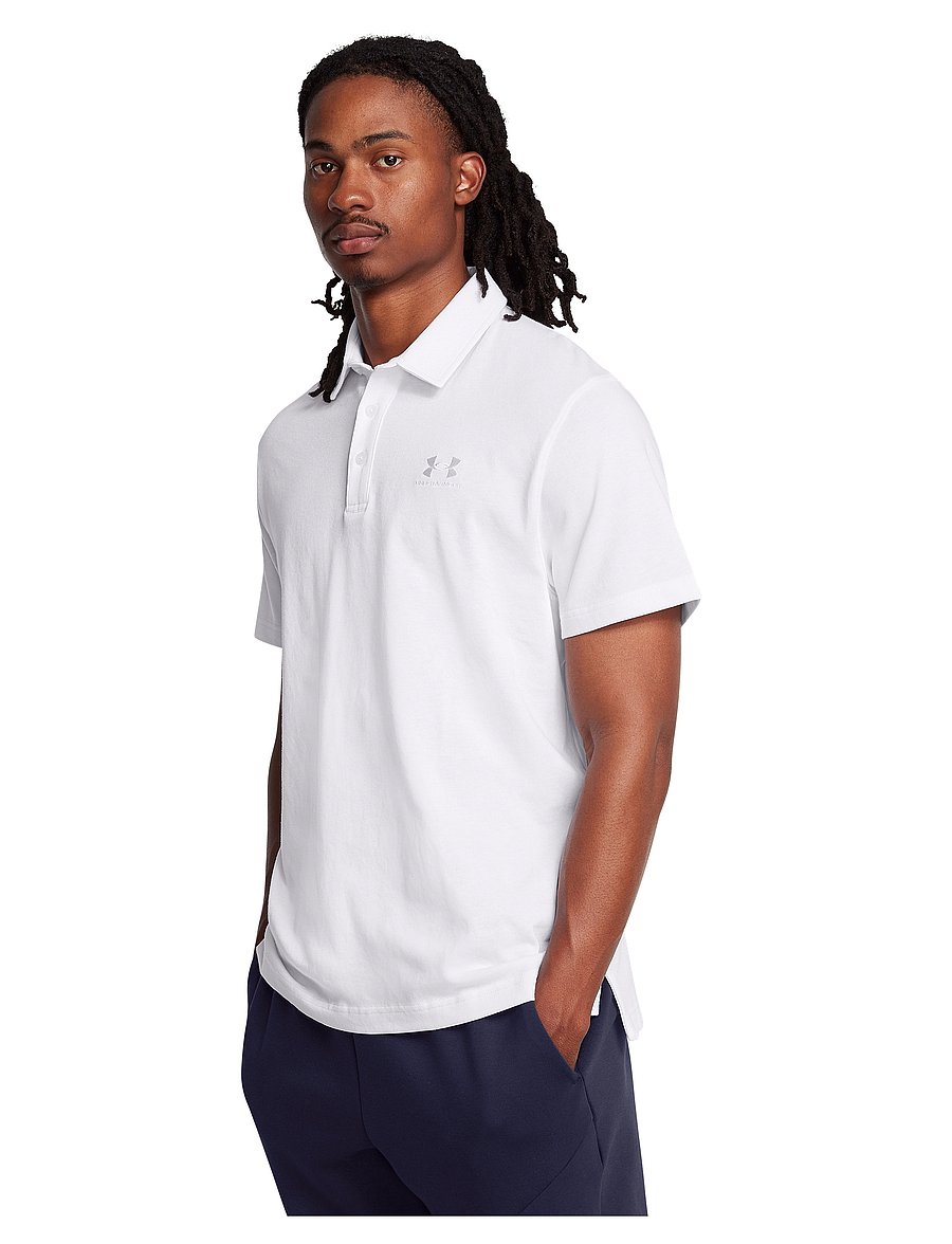 Under Armour - UA Icon Polo - toppar & t-shirts - white - 0