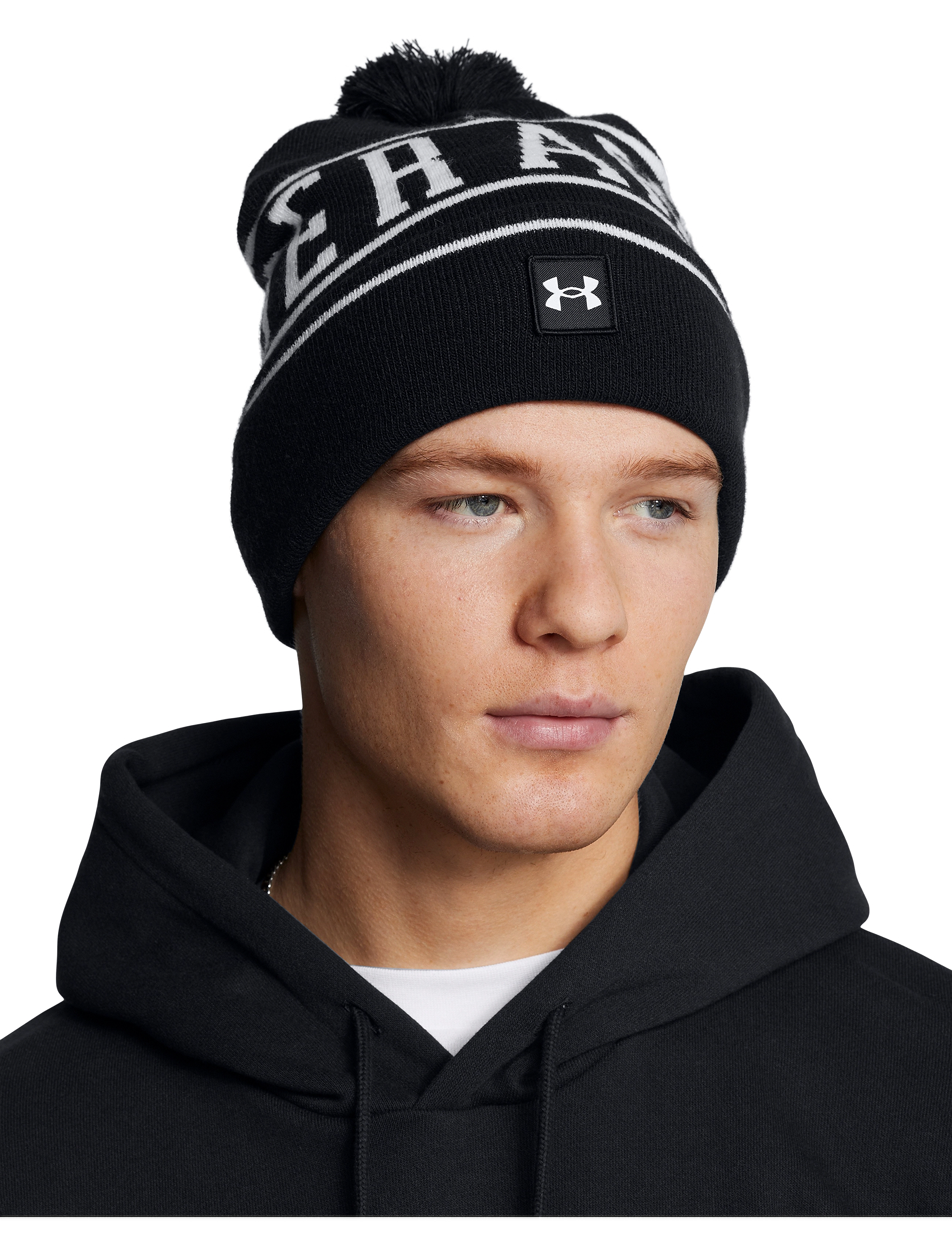Under Armour - M Halftime Pom Beanie - beanies - black - 0