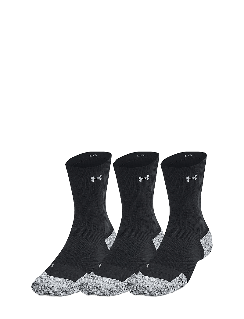Under Armour - UA AD Run Cushion 3pk Crew - träningsstrumpor - black - 0