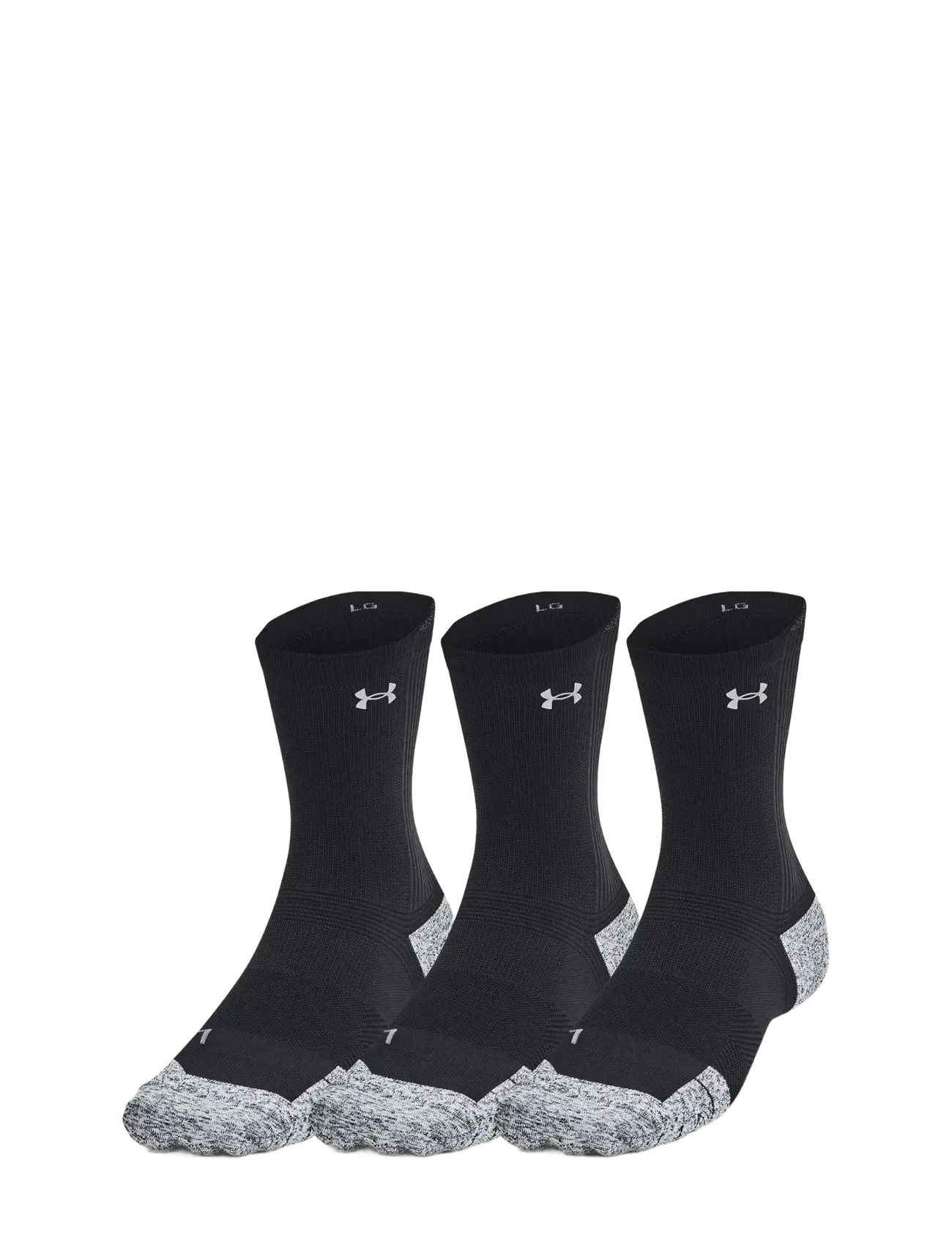 Under Armour UA Velociti Run Cush 3p Crew - Strømper - BLACK / black