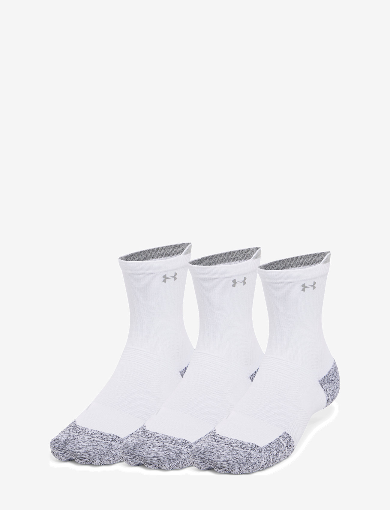 Under Armour - UA Velociti Run Cush 3p Crew - träningsstrumpor - white - 0