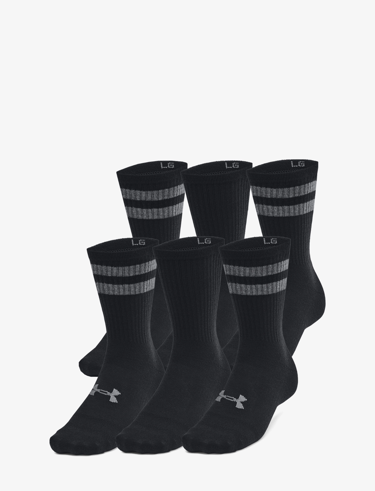 Under Armour Ua Essential 6Pk Crew, S, Black, Sport Clothing > Sport Socks, Dame