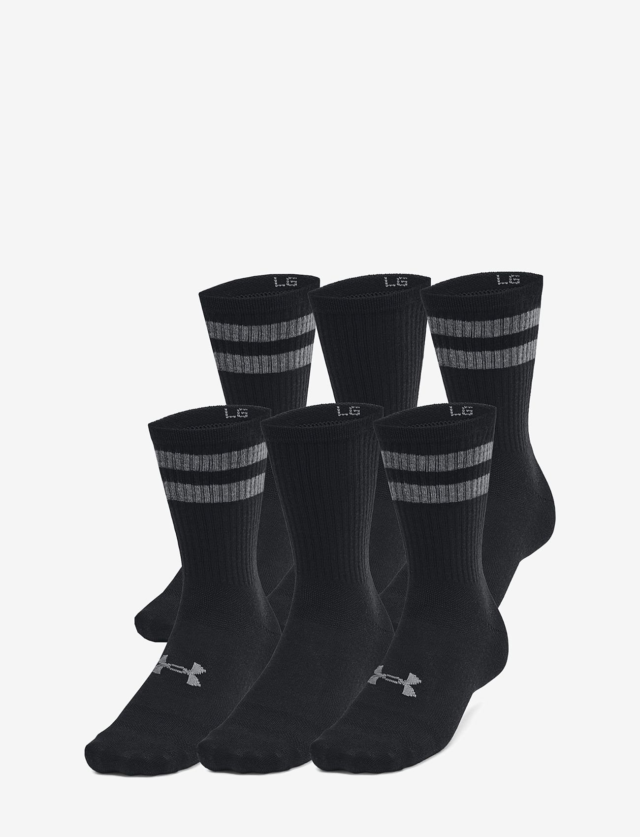 Under Armour - UA Essential 6pk Crew - sport socks - black - 0