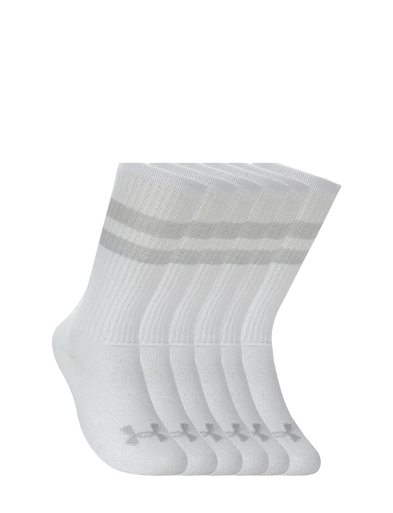 Under Armour - UA Essential 6pk Crew - urheilusukat - white - 5