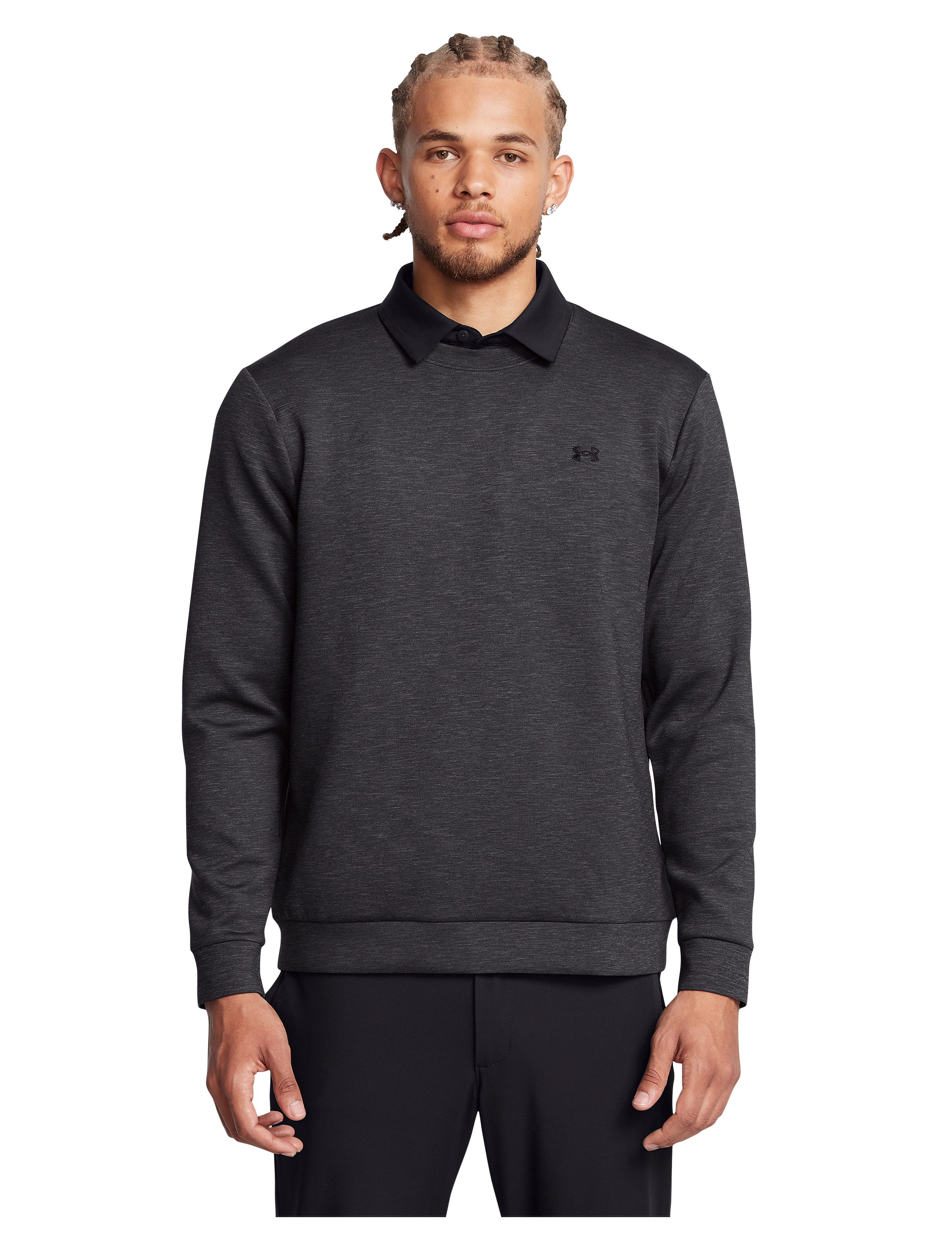 Under Armour UA Drive Midlayer Crew - Dressipluusid - BLACK / black