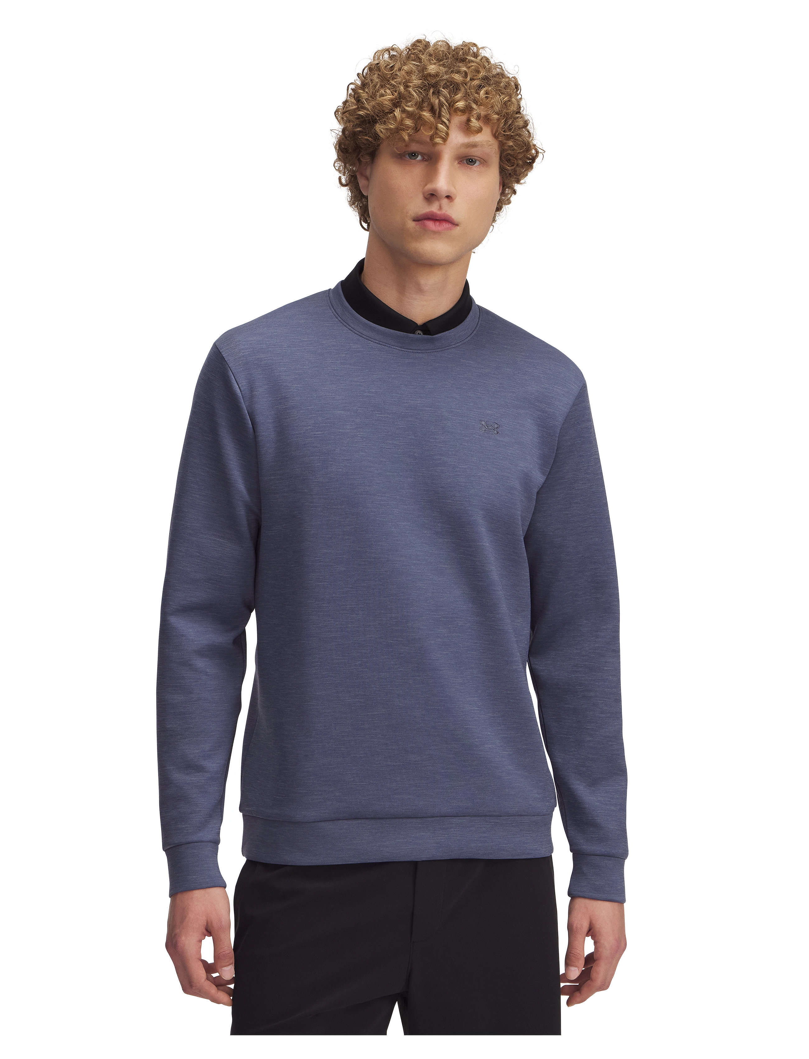 Under Armour UA Drive Midlayer Crew - Dressipluusid - DOWNPOUR GRAY / blue