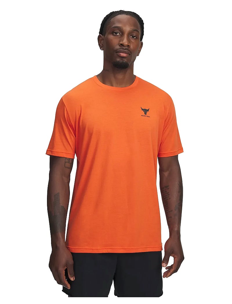 Under Armour - UA Pjt Rck Simple Branded SS - t-shirts - orange base - 0