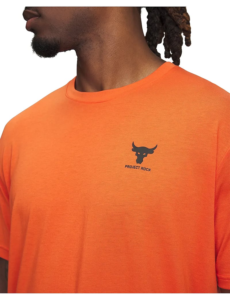 Under Armour - UA Pjt Rck Simple Branded SS - t-shirts - orange base - 4