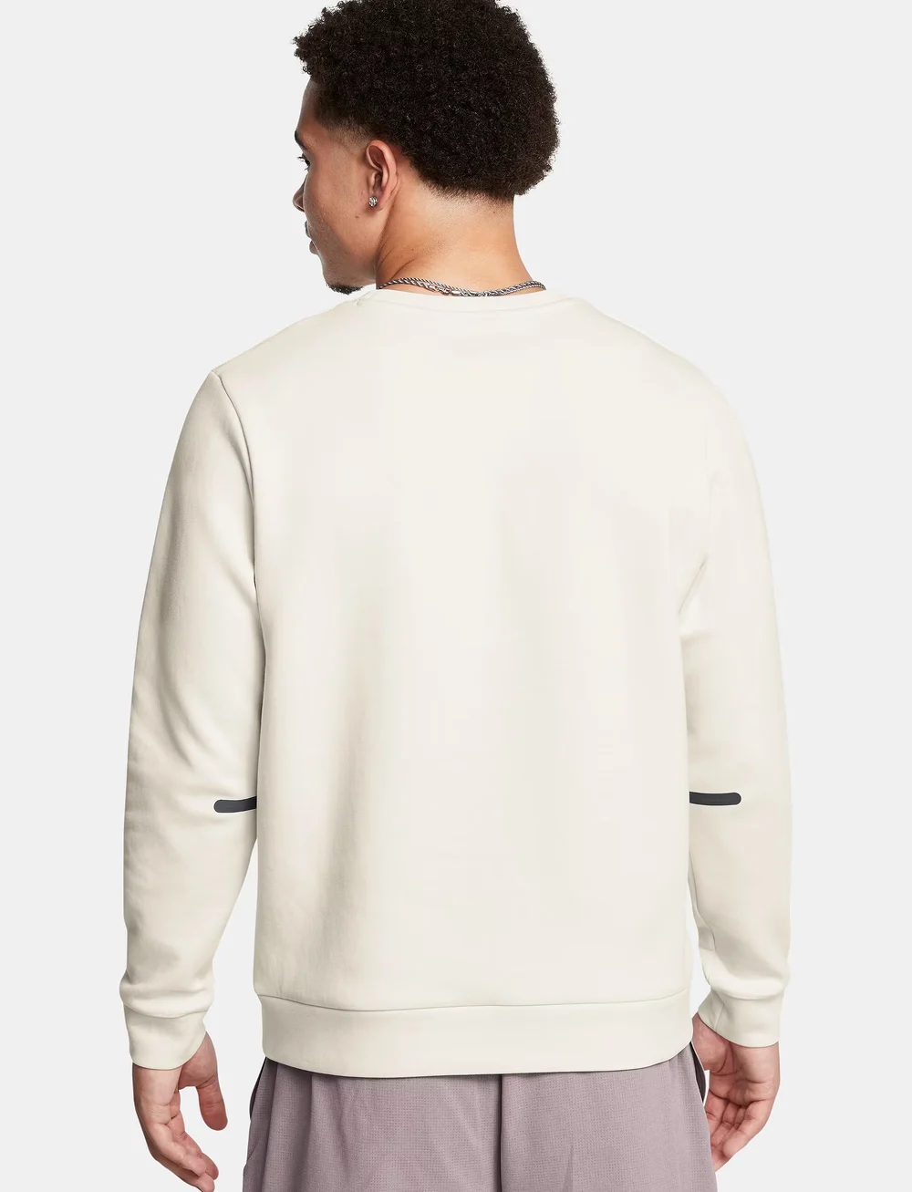 Under Armour - UA Unstoppable Flc Crew EU - sweaters - summit white - 3