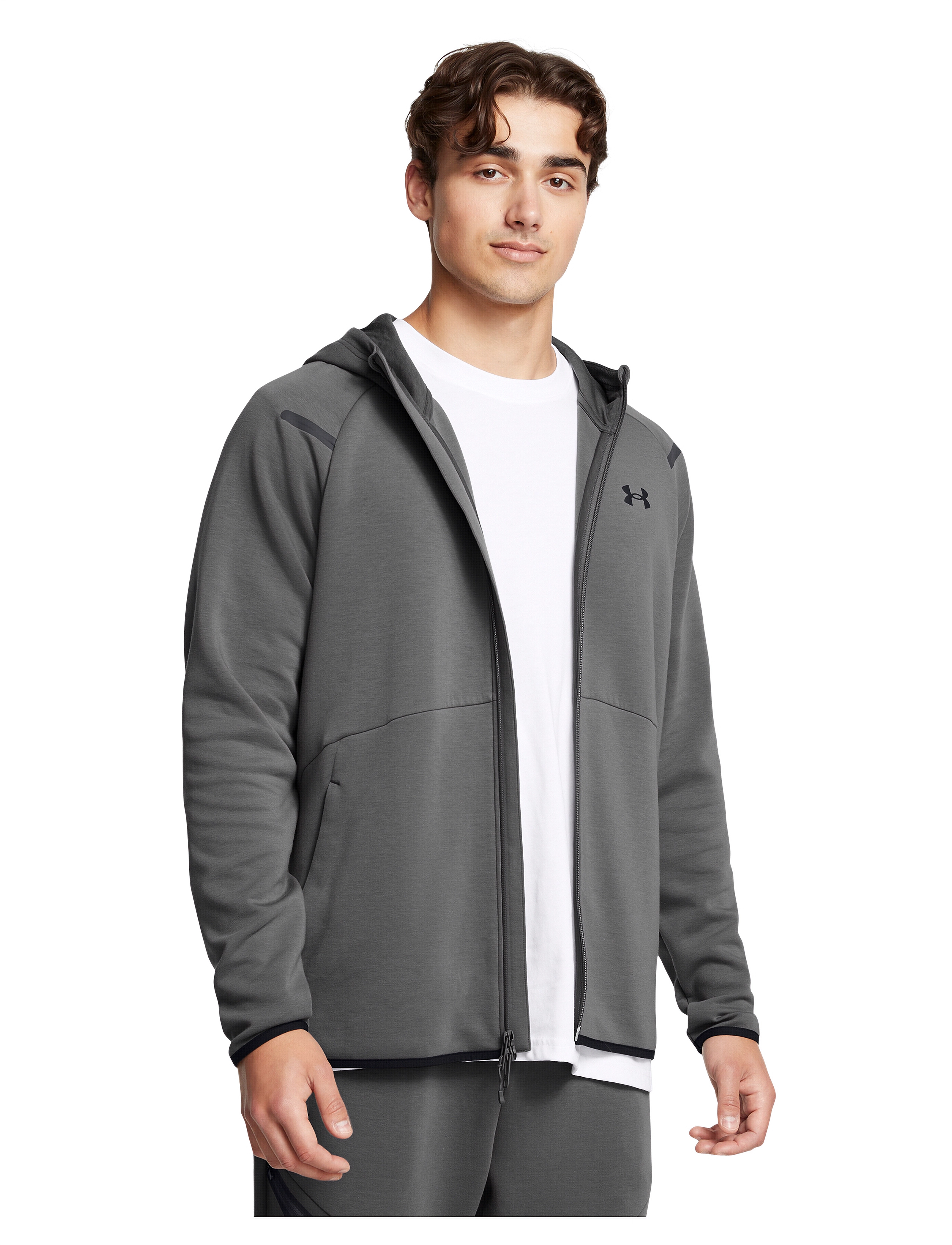 Under Armour UA Unstoppable Flc FZ HD EU - Kapuzenpullover - CASTLEROCK / grey