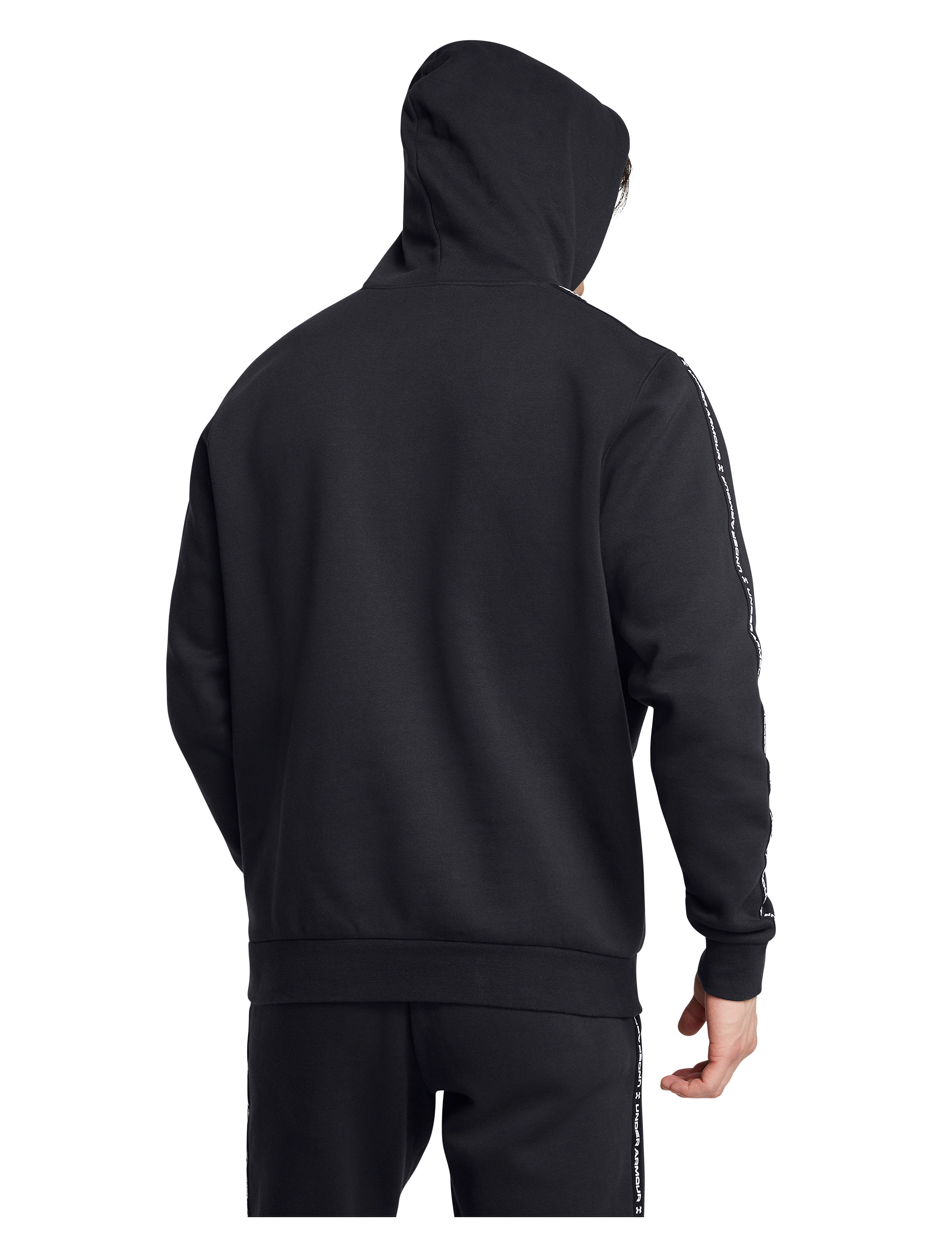 Under Armour - UA Icon Fleece HD Taping - huvtröjor - black - 3