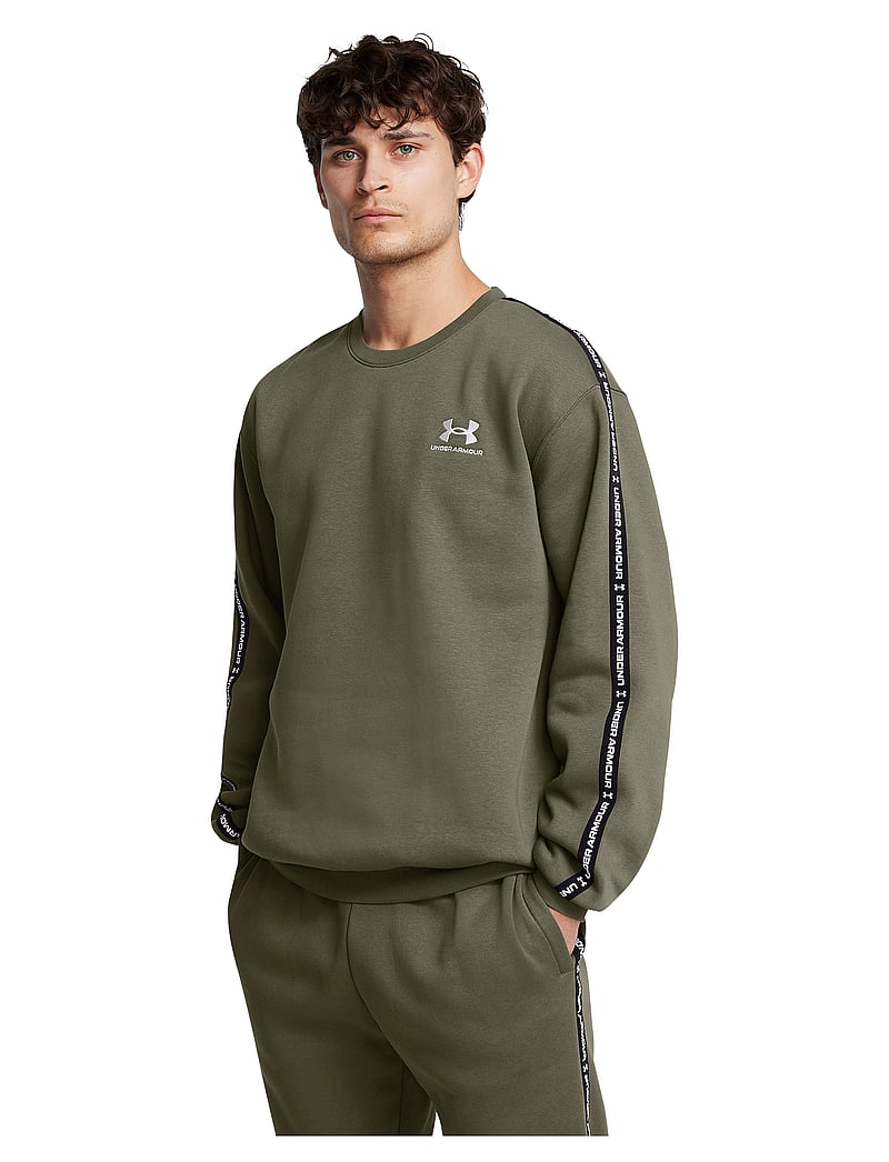 Under Armour - UA Icon Fleece Crew Taping - oberteile - marine od green - 0