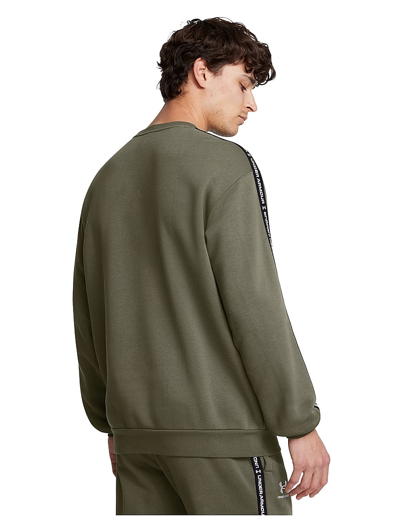 Under Armour - UA Icon Fleece Crew Taping - oberteile - marine od green - 3