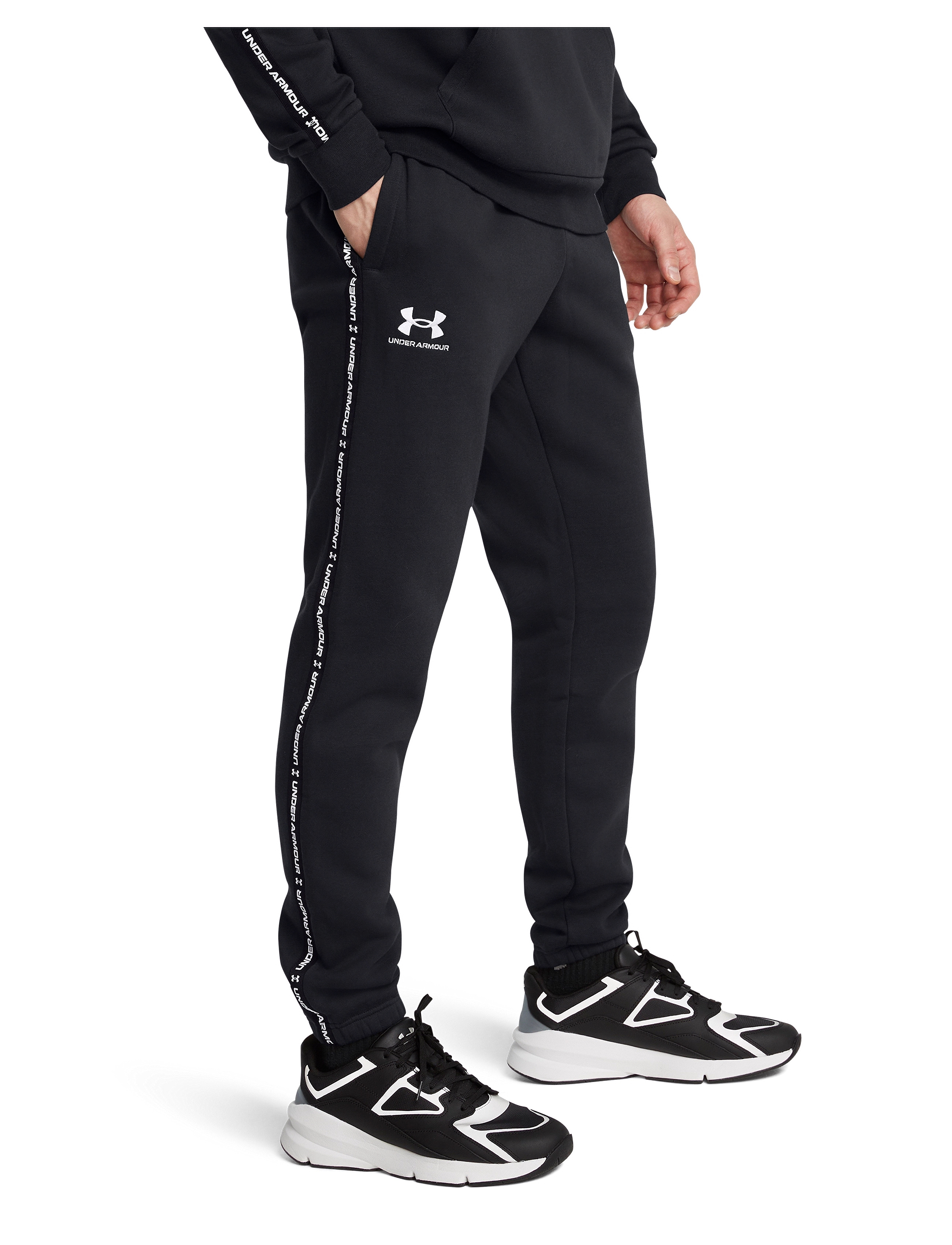 Under Armour - UA Icon Fleece Jgr Taping - hosen - black - 0