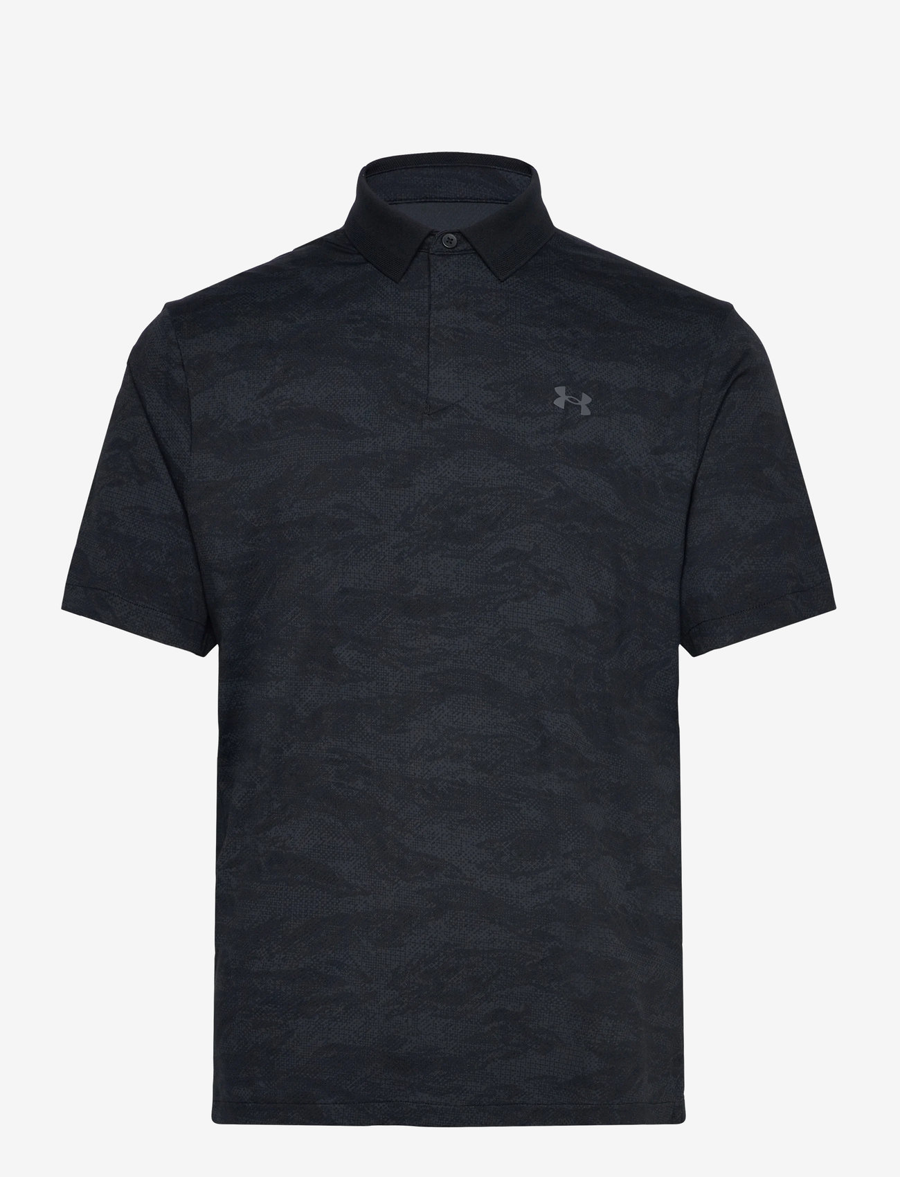 Under Armour - UA Drive Chill Printed Polo - toppe & t-shirts - black - 1