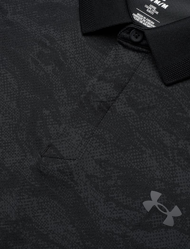 Under Armour - UA Drive Chill Printed Polo - oberteile & t-shirts - black - 5