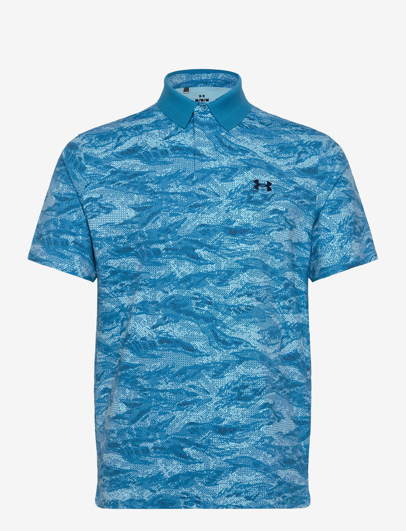 Under Armour - UA Drive Chill Printed Polo - oberteile & t-shirts - ether blue - 1