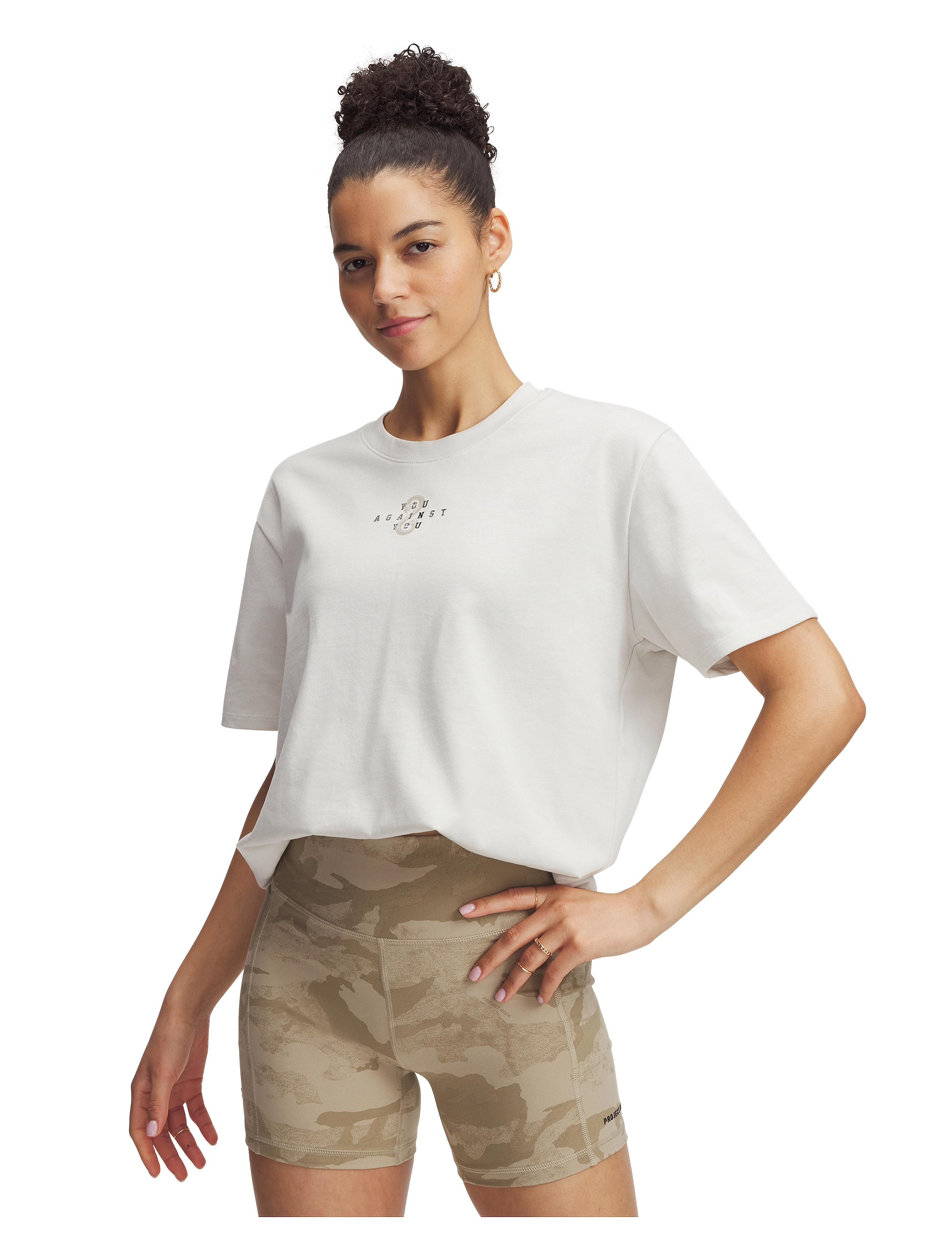 Under Armour Pjt Rck Campus T - T-shirts & Toppar - WHITE CLAY / white