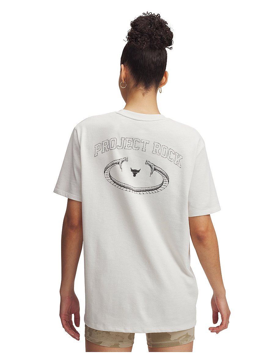 Under Armour - Pjt Rck Campus T - t-shirts - white clay - 3