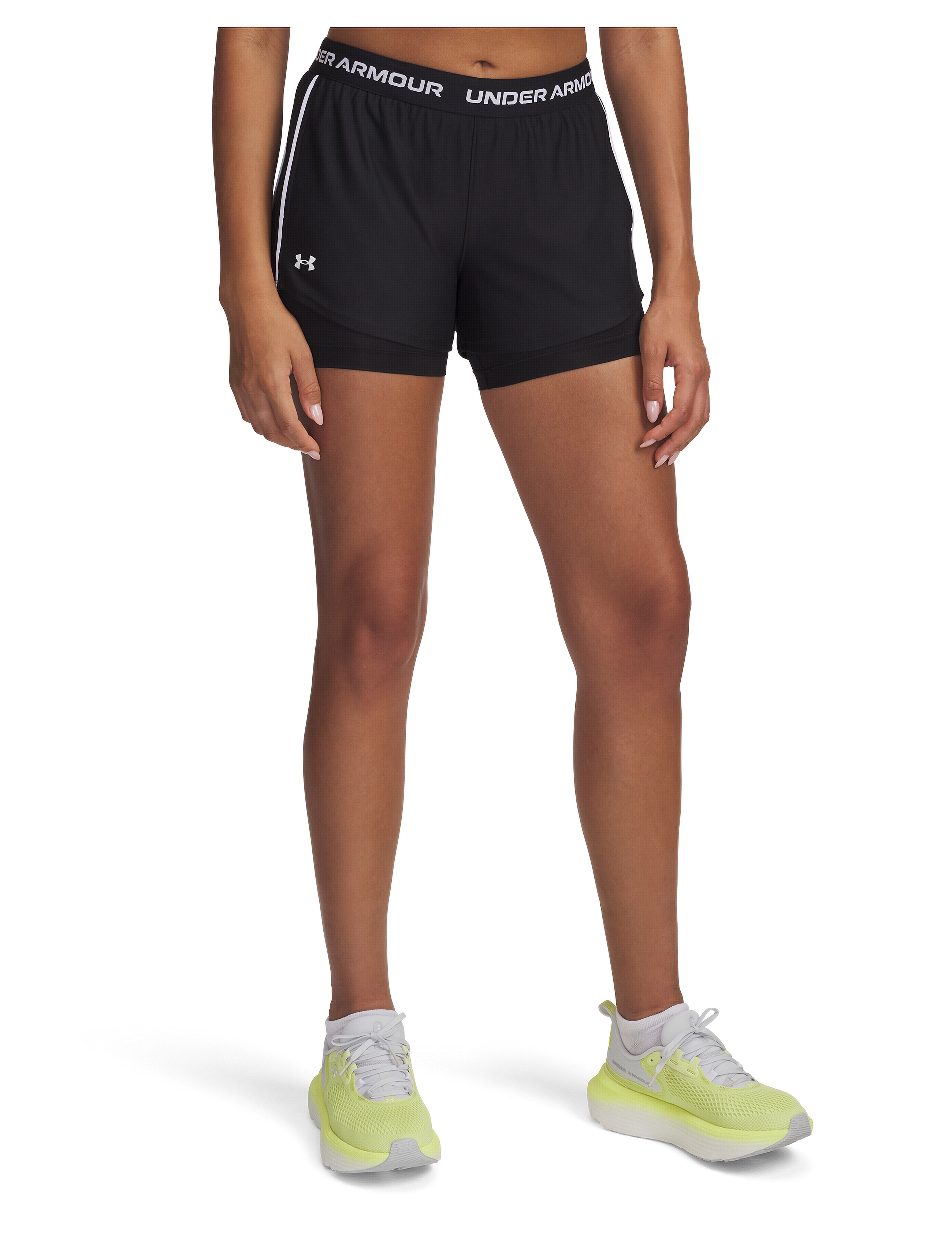 Under Armour Tech Play Up 2In1 Shorts, Kvinder, 2-i-1 Shorts, Sort, Str: XS