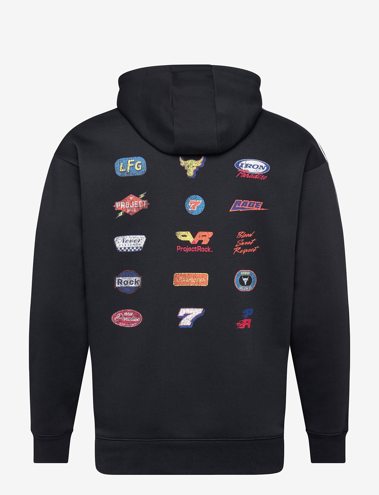 Under Armour - Pjt Rck Icon Fleece Hdy - tops - black - 2