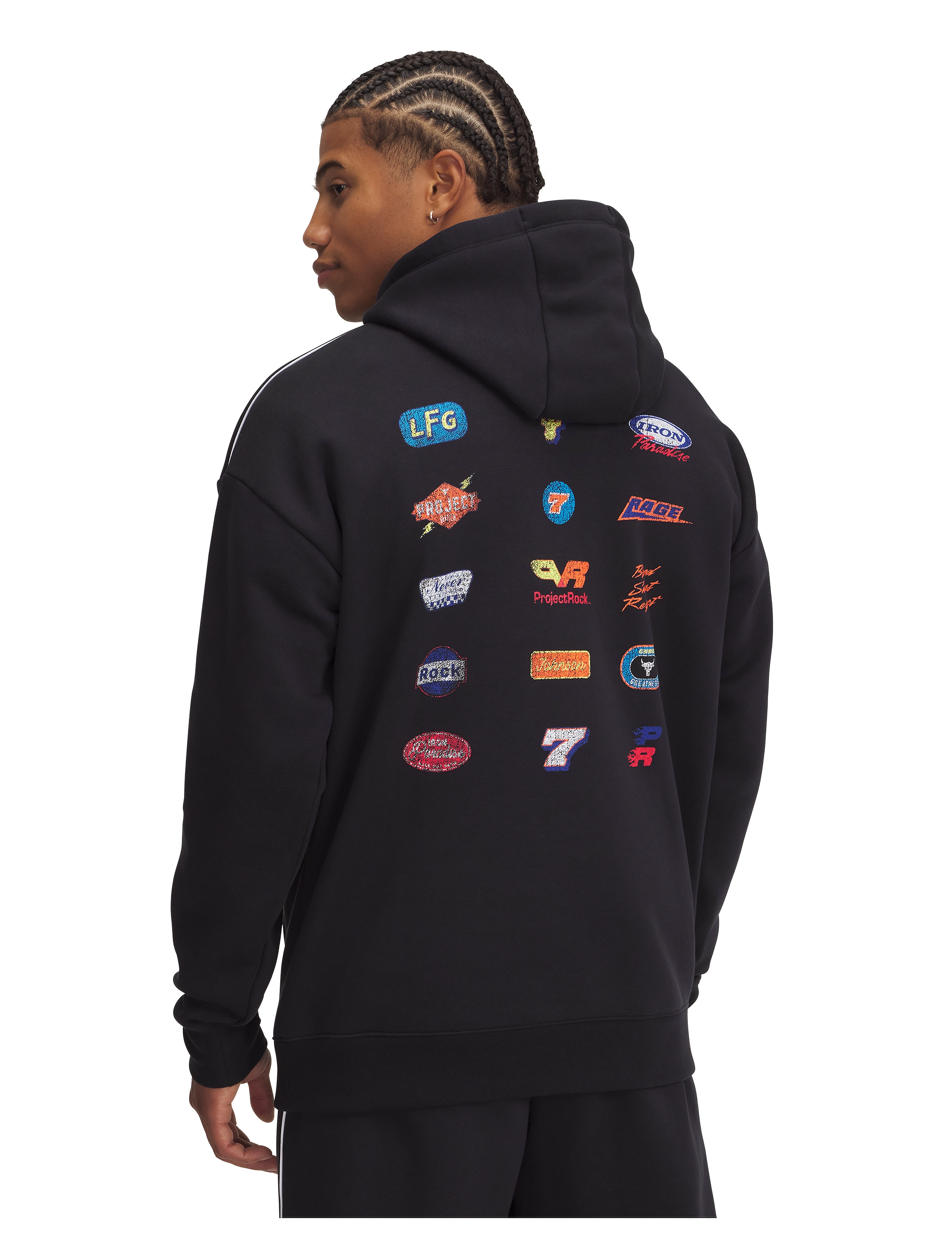 Under Armour - Pjt Rck Icon Fleece Hdy - overdeler - black - 3