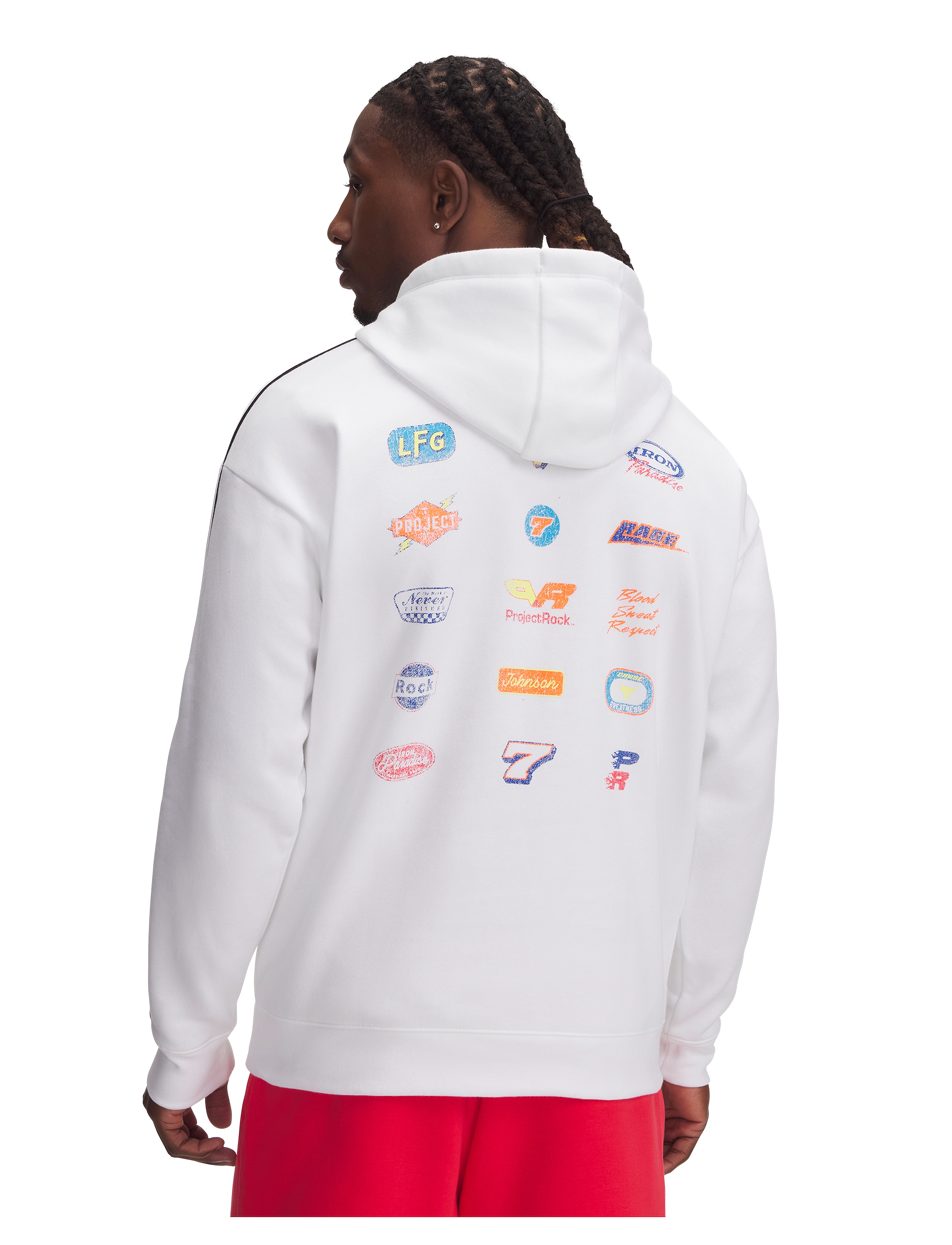 Under Armour - Pjt Rck Icon Fleece Hdy - white - 3