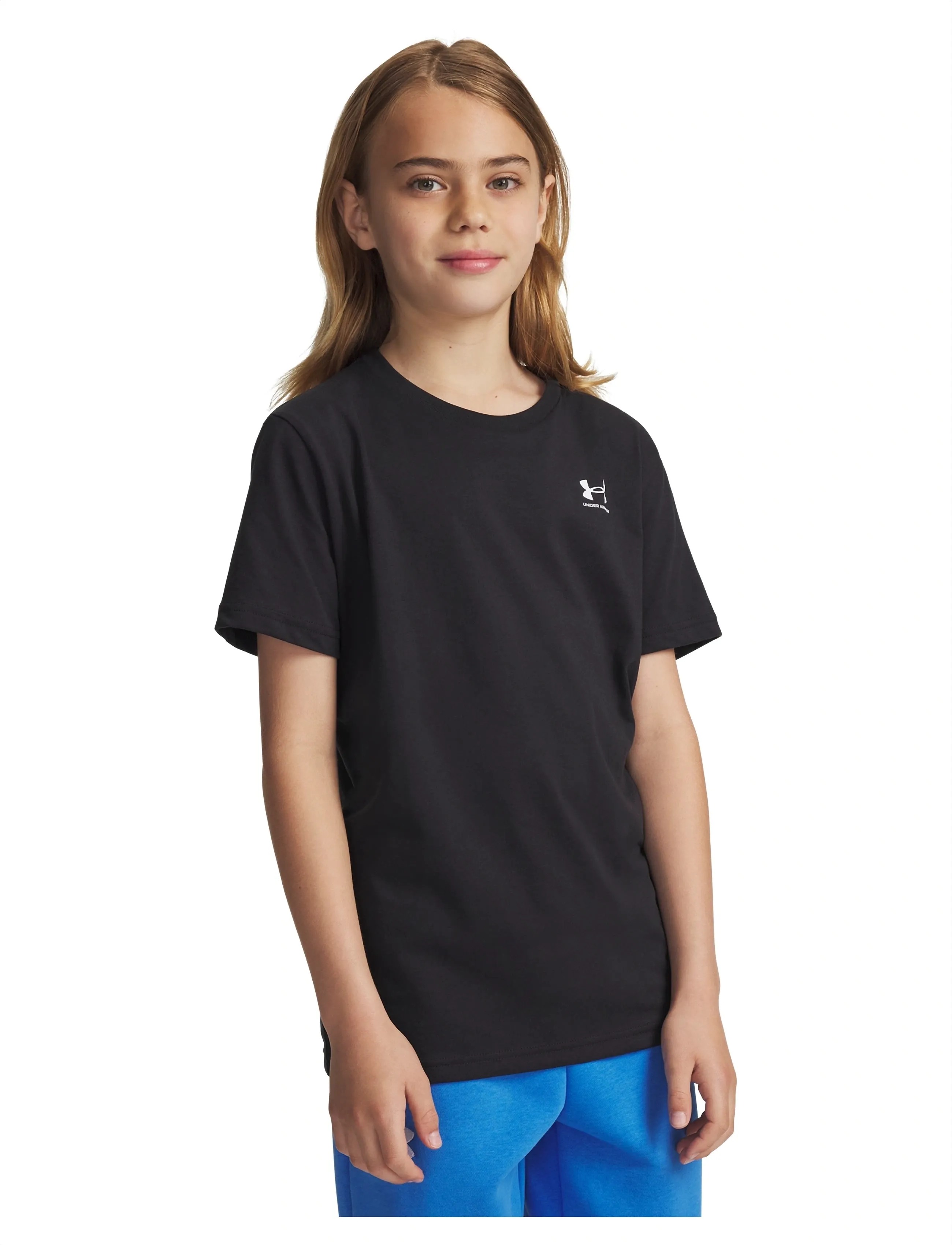 Under Armour UA B SPORTSTYLE LC SS - Överdelar - BLACK / black