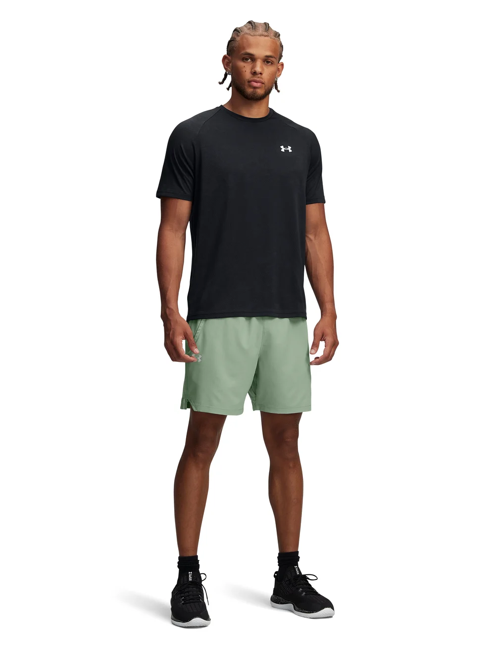 Under Armour - Vanish Woven 6in Graphic Sts - trainingsshorts - silica green - 4