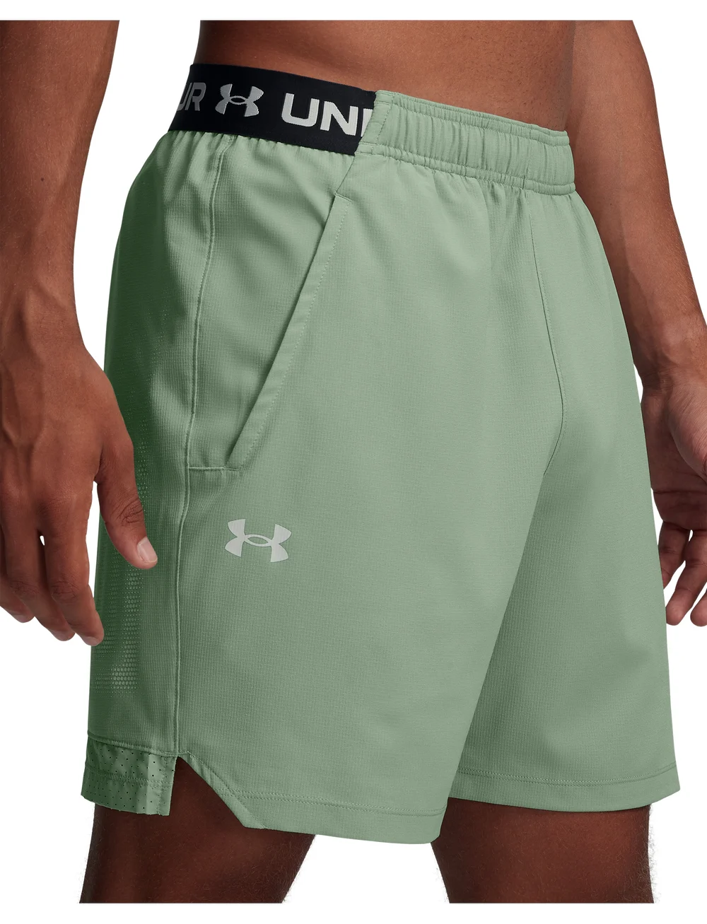 Under Armour - Vanish Woven 6in Graphic Sts - trainingsshorts - silica green - 5
