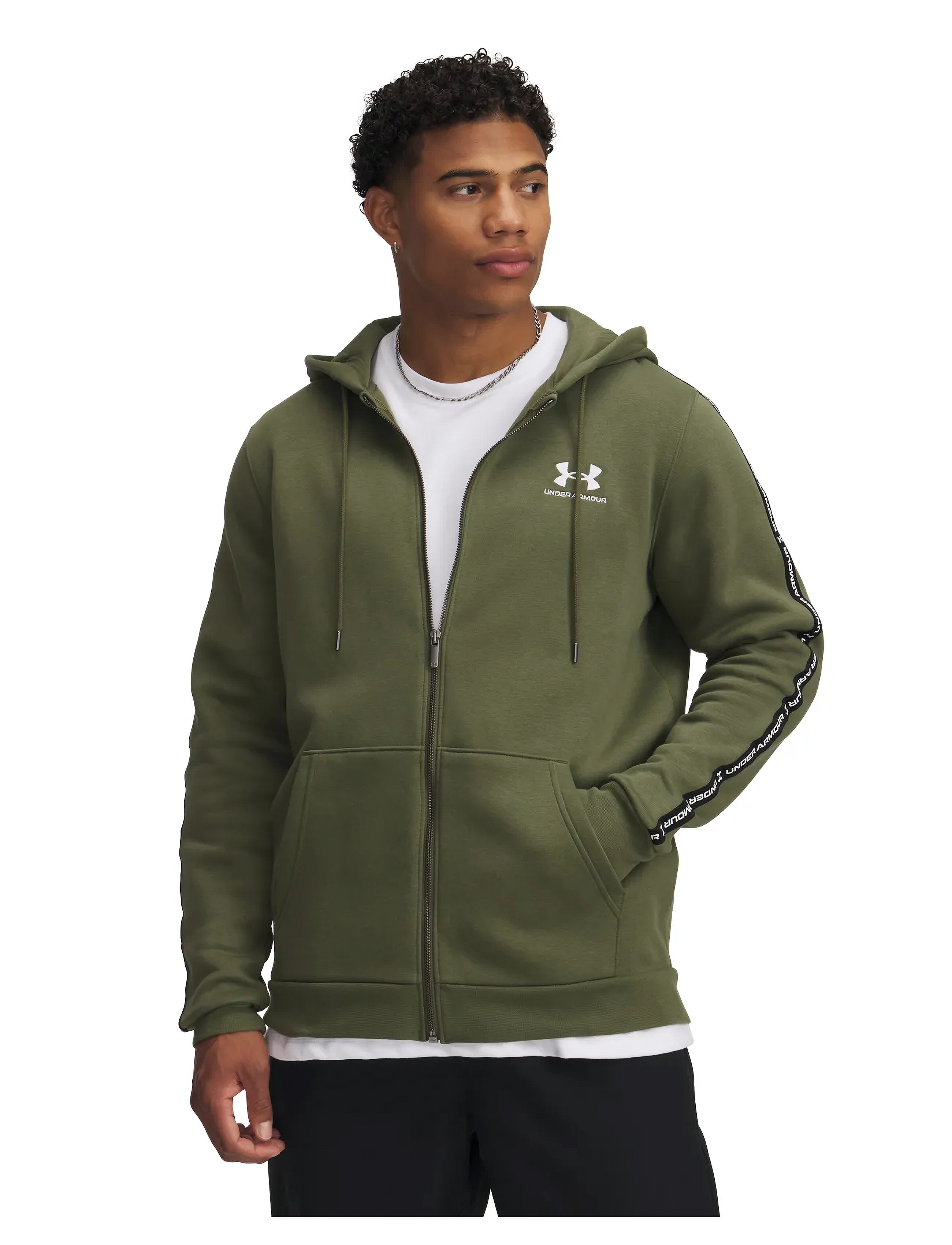 Under Armour - UA Icon Fleece FZ Taping - marine od green - 0