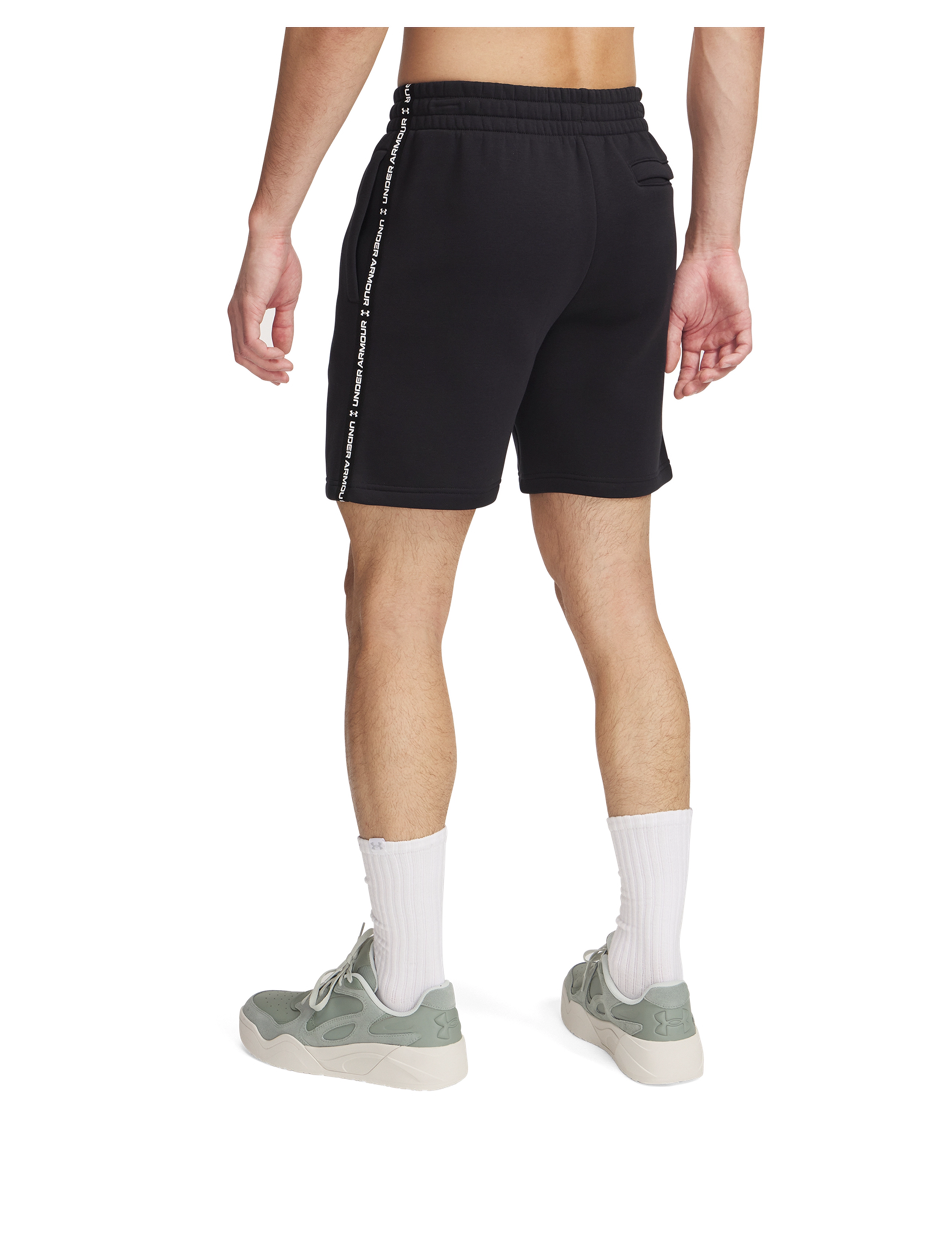 Under Armour - UA Icon Fleece Short Taping - püksid - black - 5