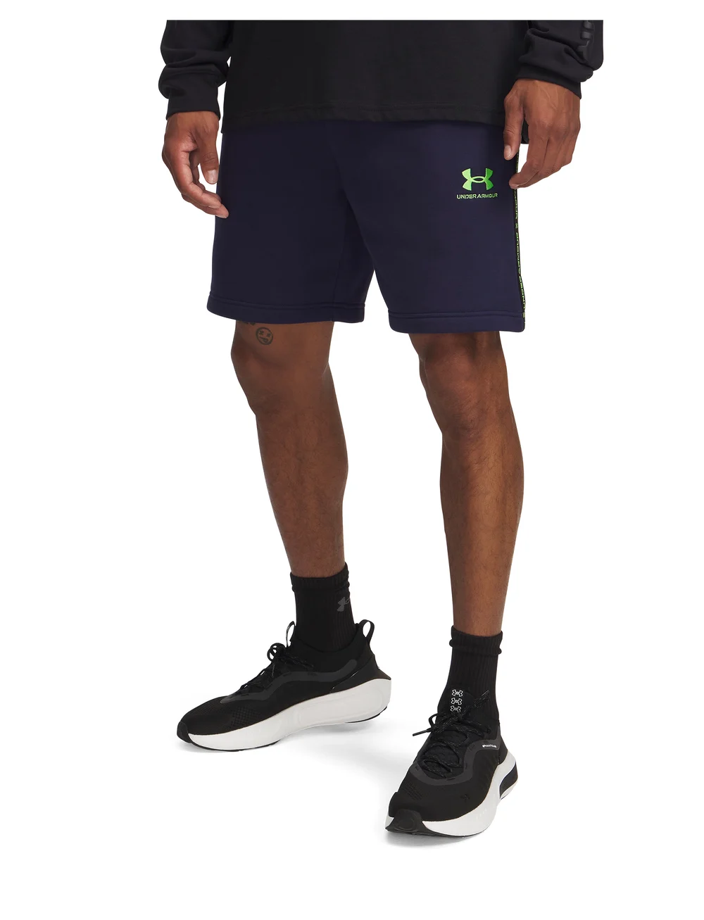 Under Armour - UA Icon Fleece Short Taping - korte broek - midnight navy - 0