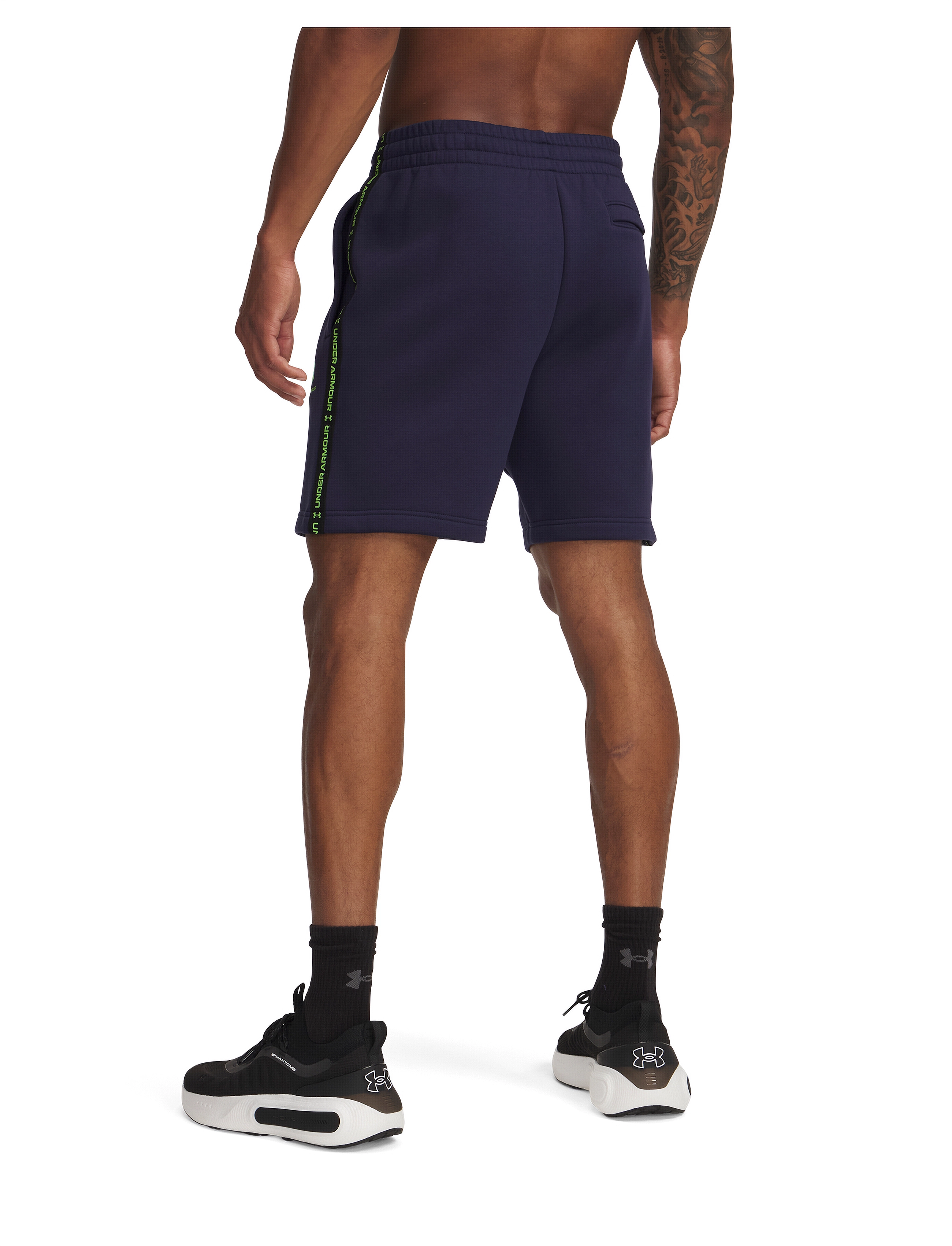 Under Armour - UA Icon Fleece Short Taping - apatinės dalies rūbai - midnight navy - 5