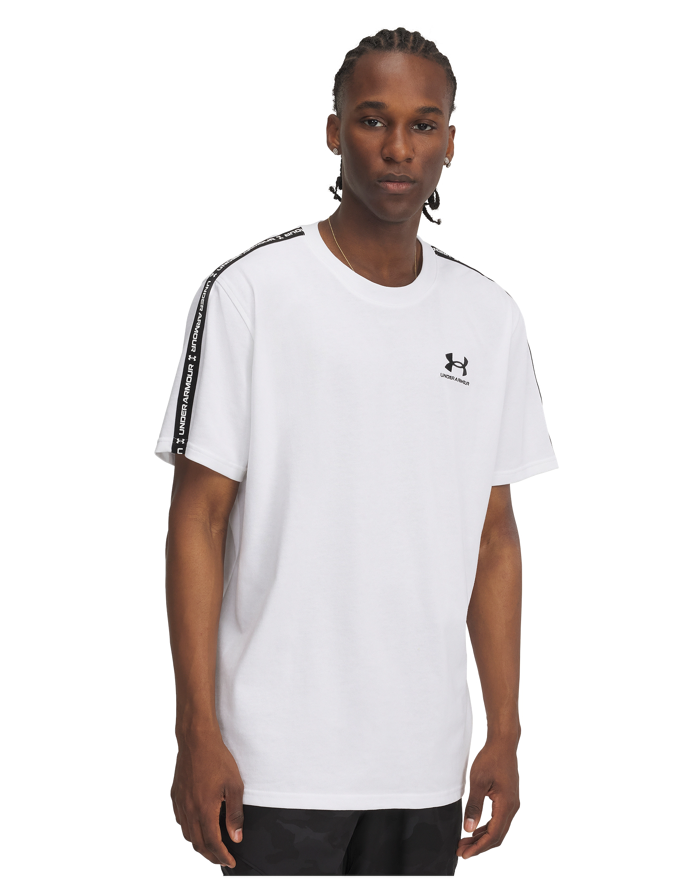 Under Armour Ua Icon Hwt Tee Taping, Mænd, Taping T-shirt, Hvid, Str: L