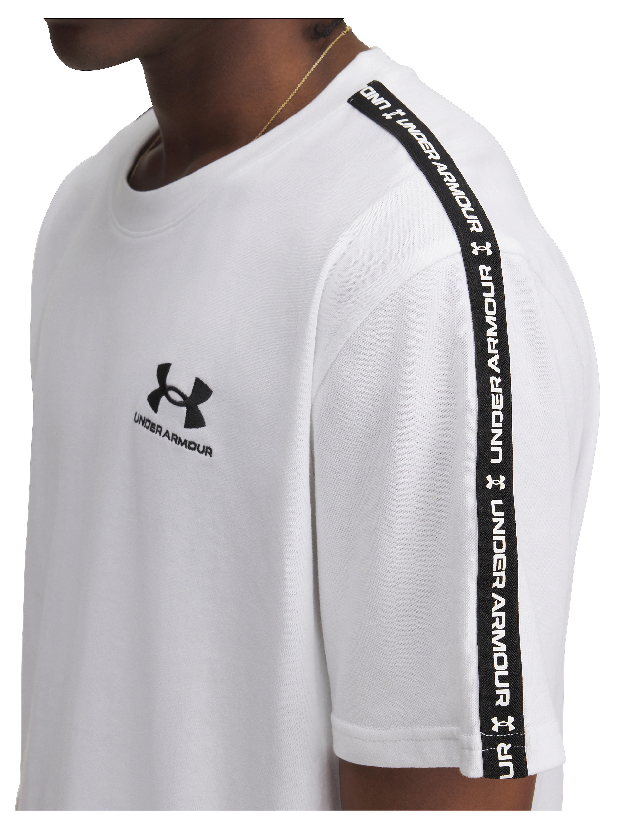 Under Armour - UA Icon HWT Tee Taping - t-shirts - white - 4