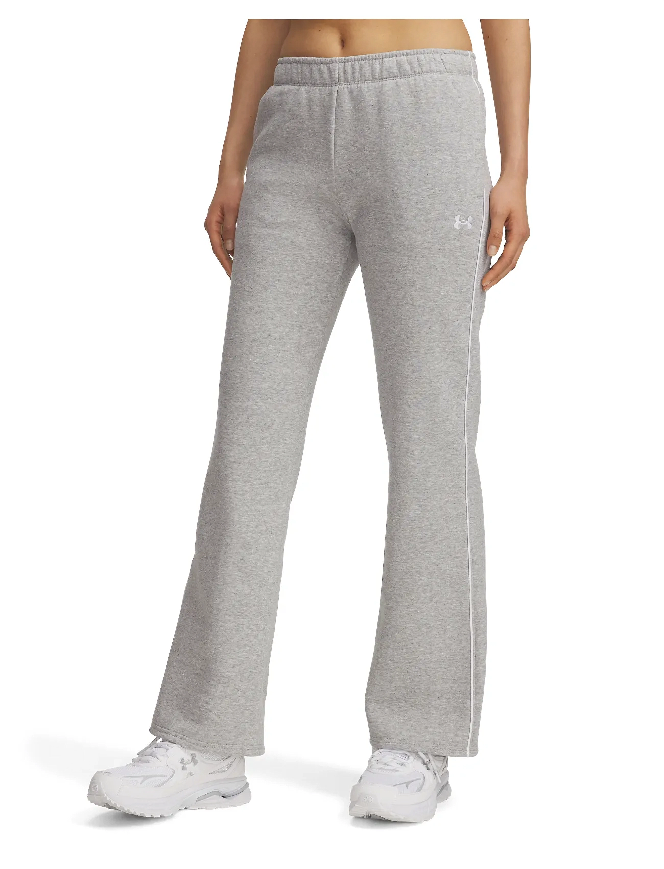 Under Armour UA Rival Flc Piped Pant - Träningsbyxor - MOD GRAY LIGHT HEATHER / grey