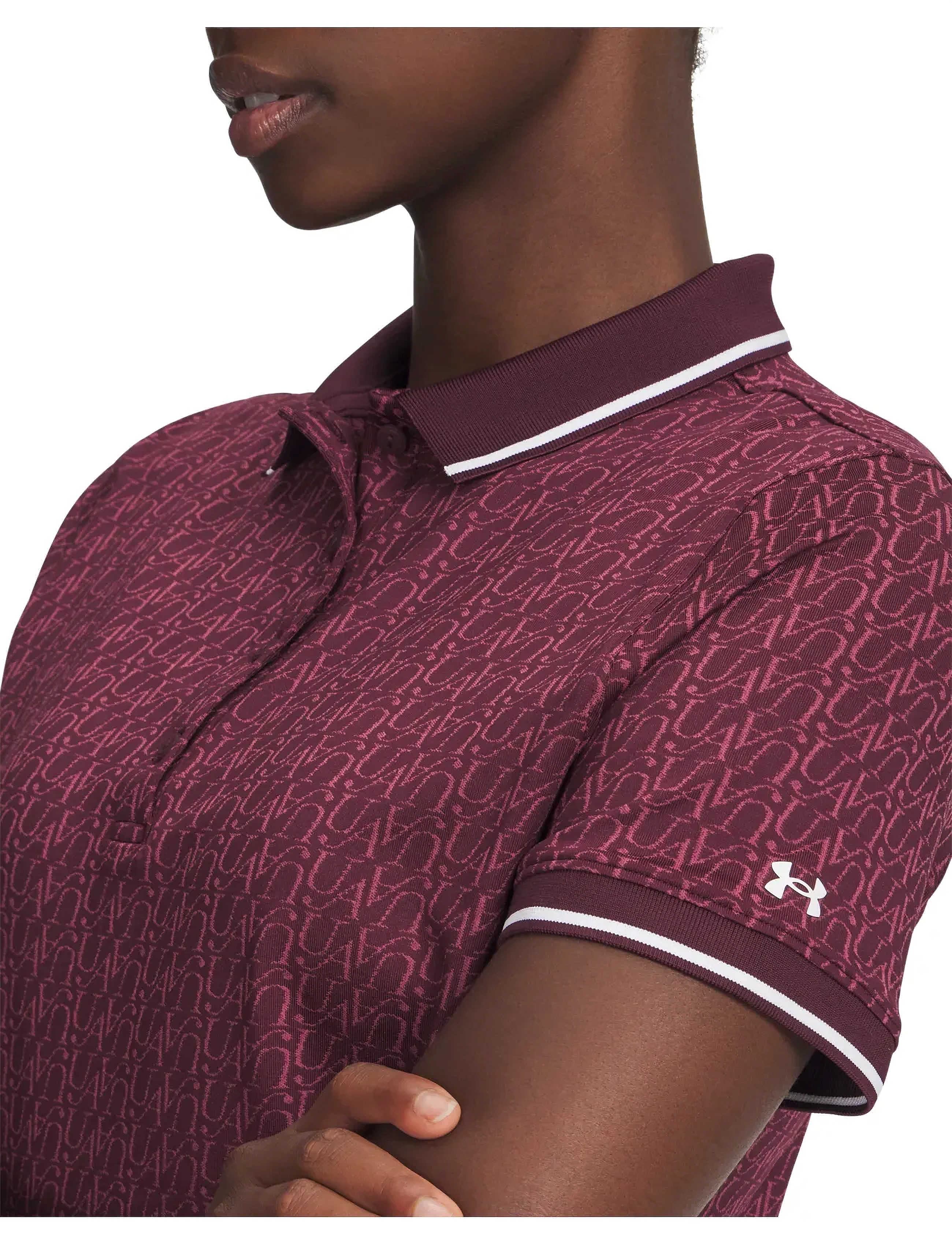 Under Armour - UA Drive Jacquard Polo - pikéer - dark maroon - 4