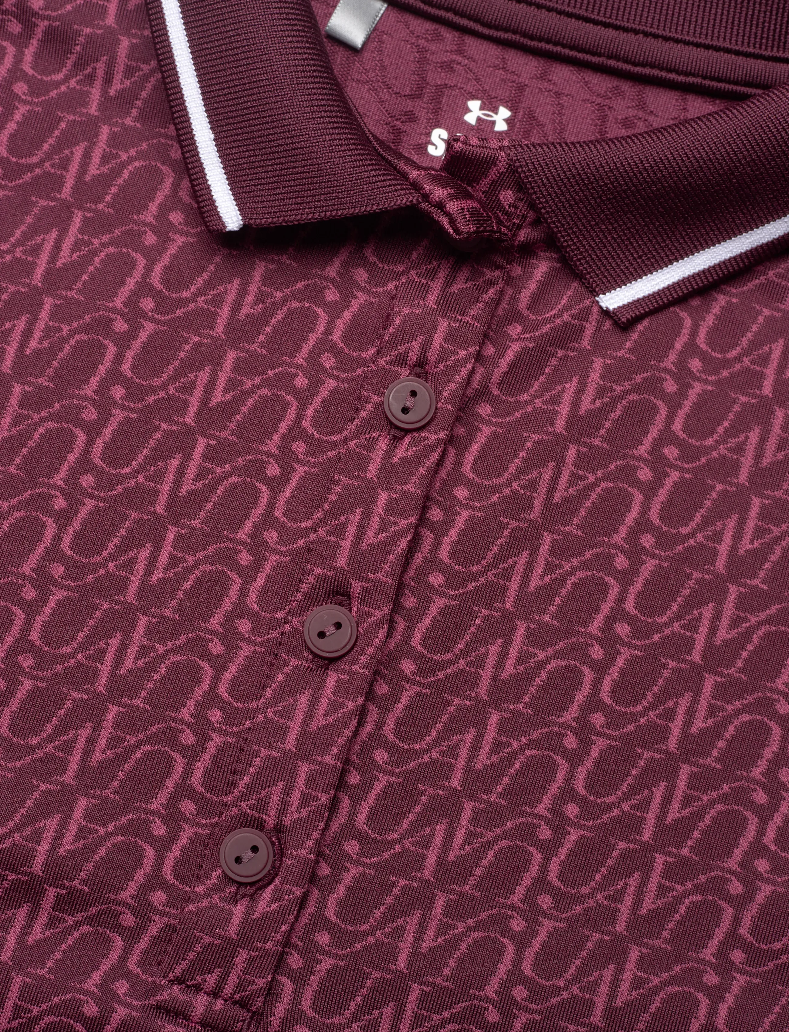 Under Armour - UA Drive Jacquard Polo - pikéer - dark maroon - 5
