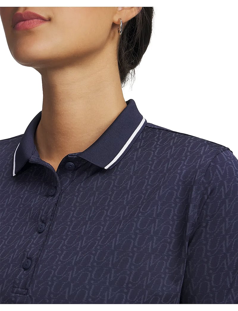 Under Armour - UA Drive Jacquard Polo - oberteile & t-shirts - midnight navy - 4