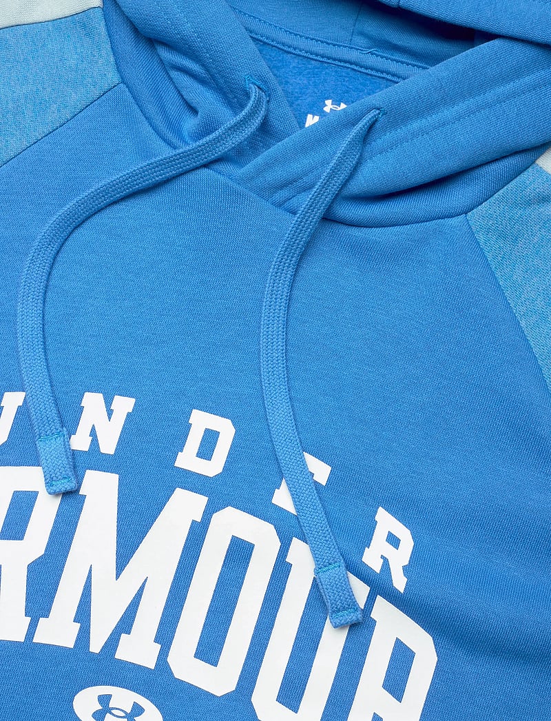 Under Armour - UA Rival Flc CB Hood - huvtröjor - blue atlantis - 5