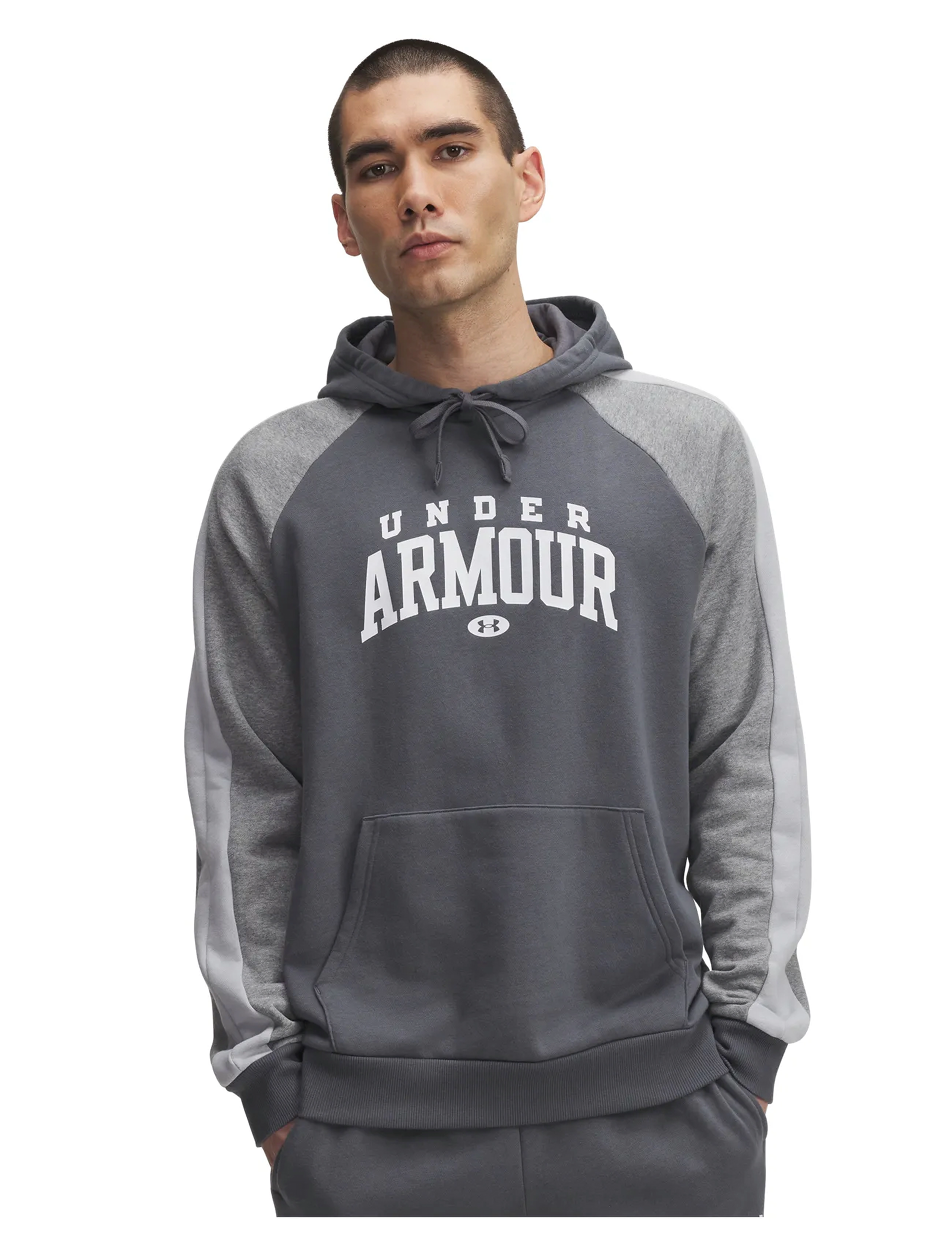 Under Armour Ua Rival Flc Cb Hood, XL, Grey, Sweatshirts & Hættetrøjer > Hættetrøjer, Herre