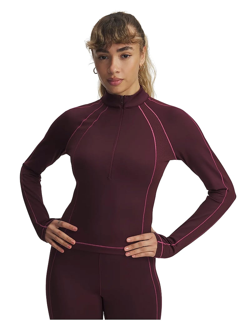 Under Armour - UA ColdGear Novelty 1/2 Zip - långärmade tröjor - dark maroon - 0