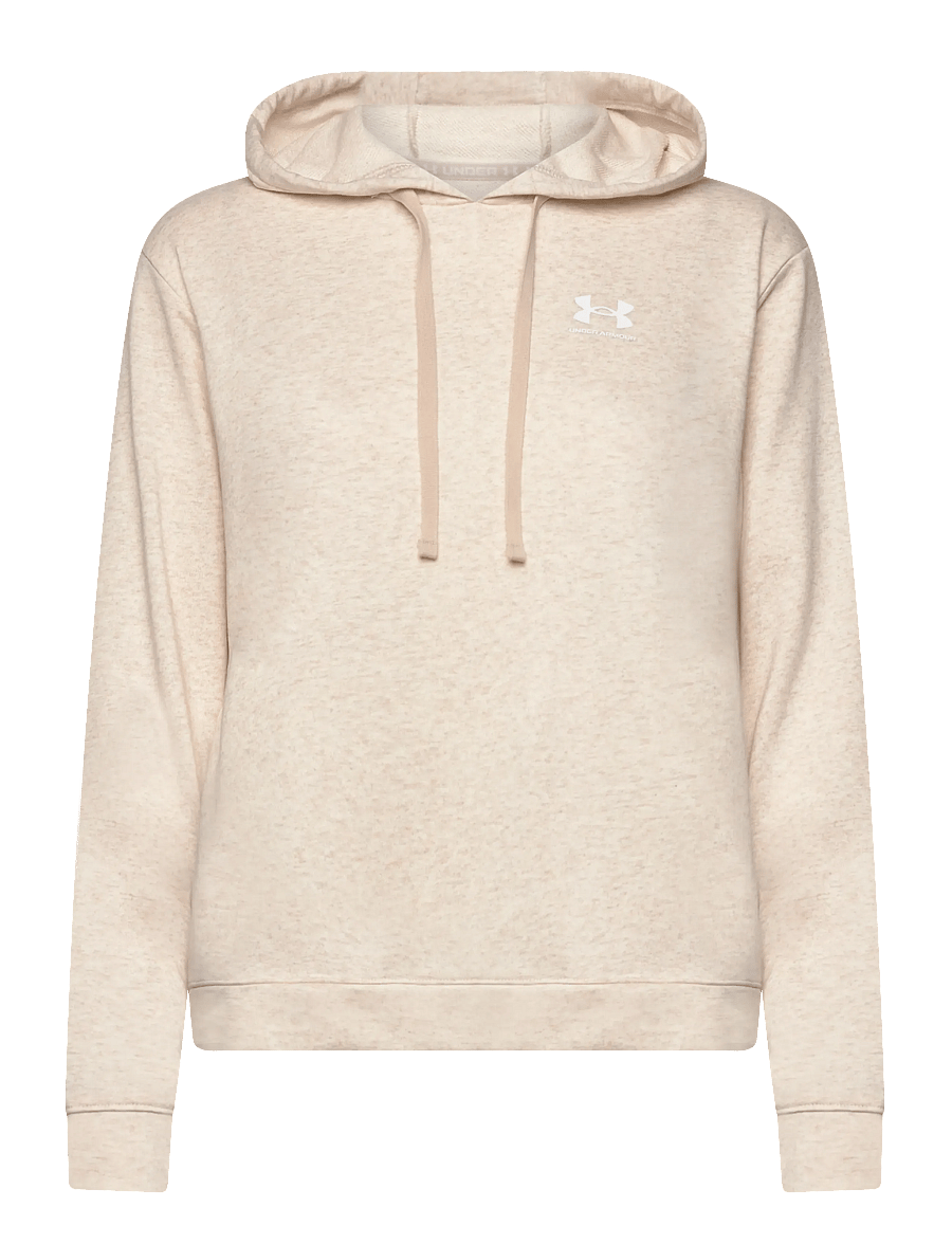 Under Armour - UA Rival Terry Hoodie - tops - oatmeal light heather - 1