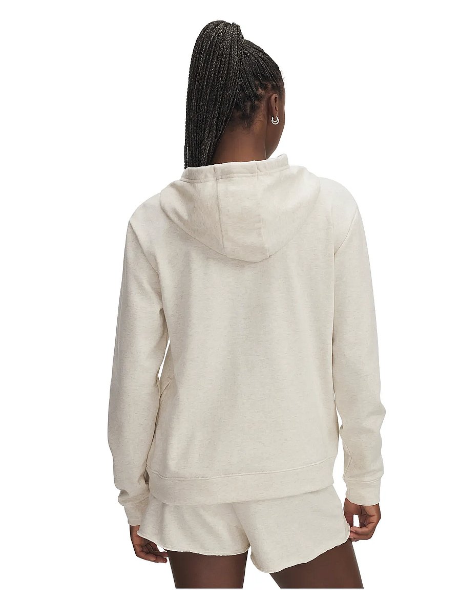 Under Armour - UA Rival Terry Hoodie - tops - oatmeal light heather - 3
