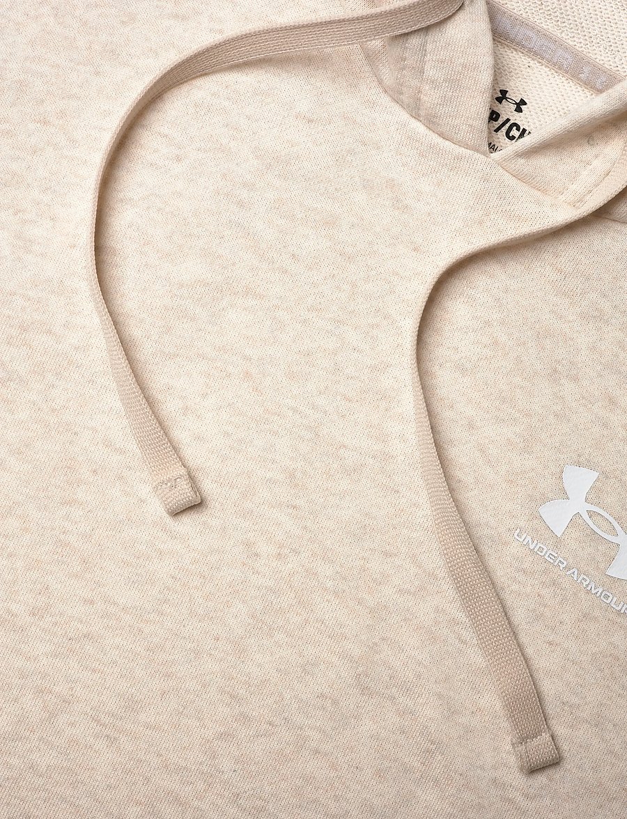 Under Armour - UA Rival Terry Hoodie - tops - oatmeal light heather - 4