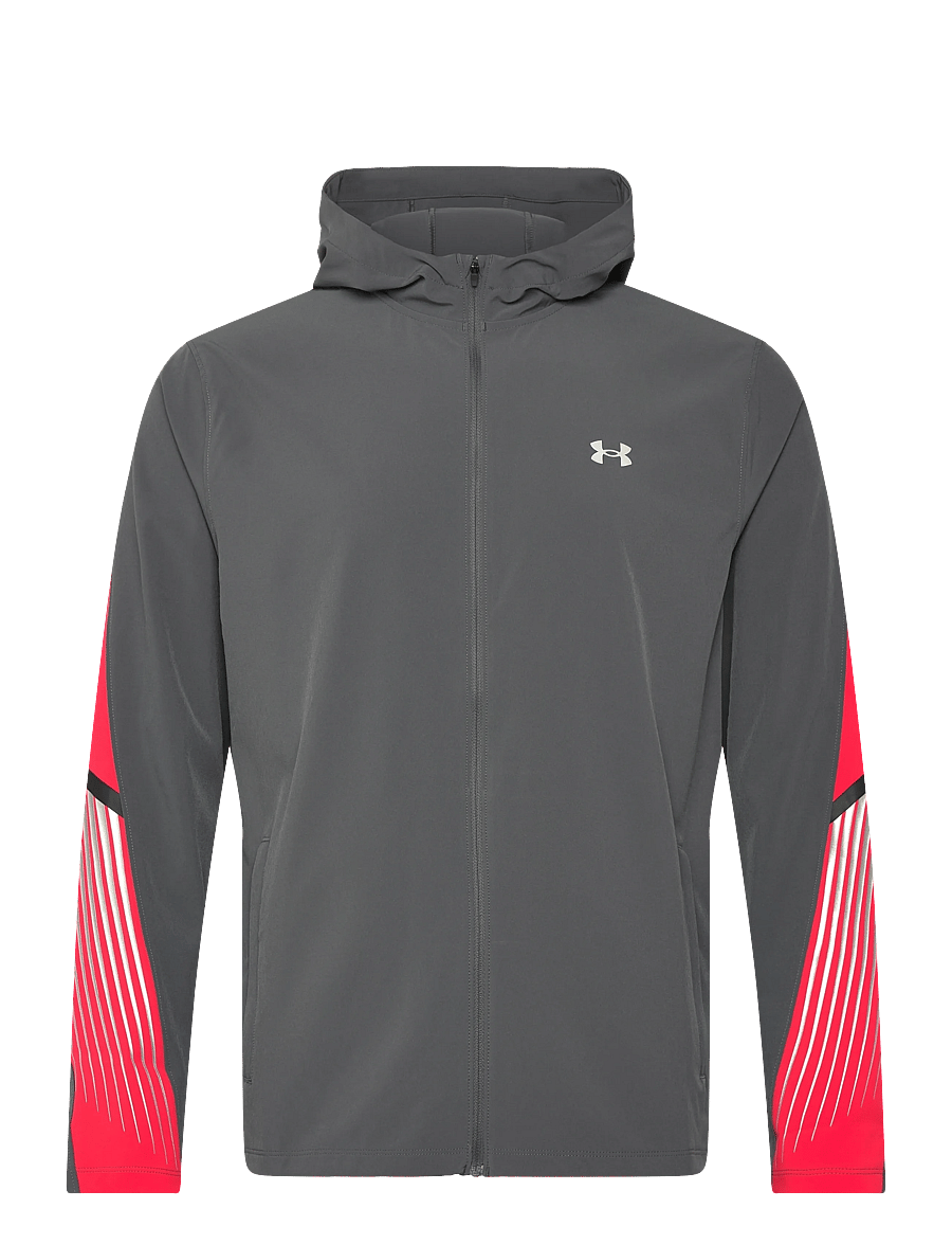 Under Armour - UA Velociti Storm Hooded Jkt - sportjackor - castlerock - 1